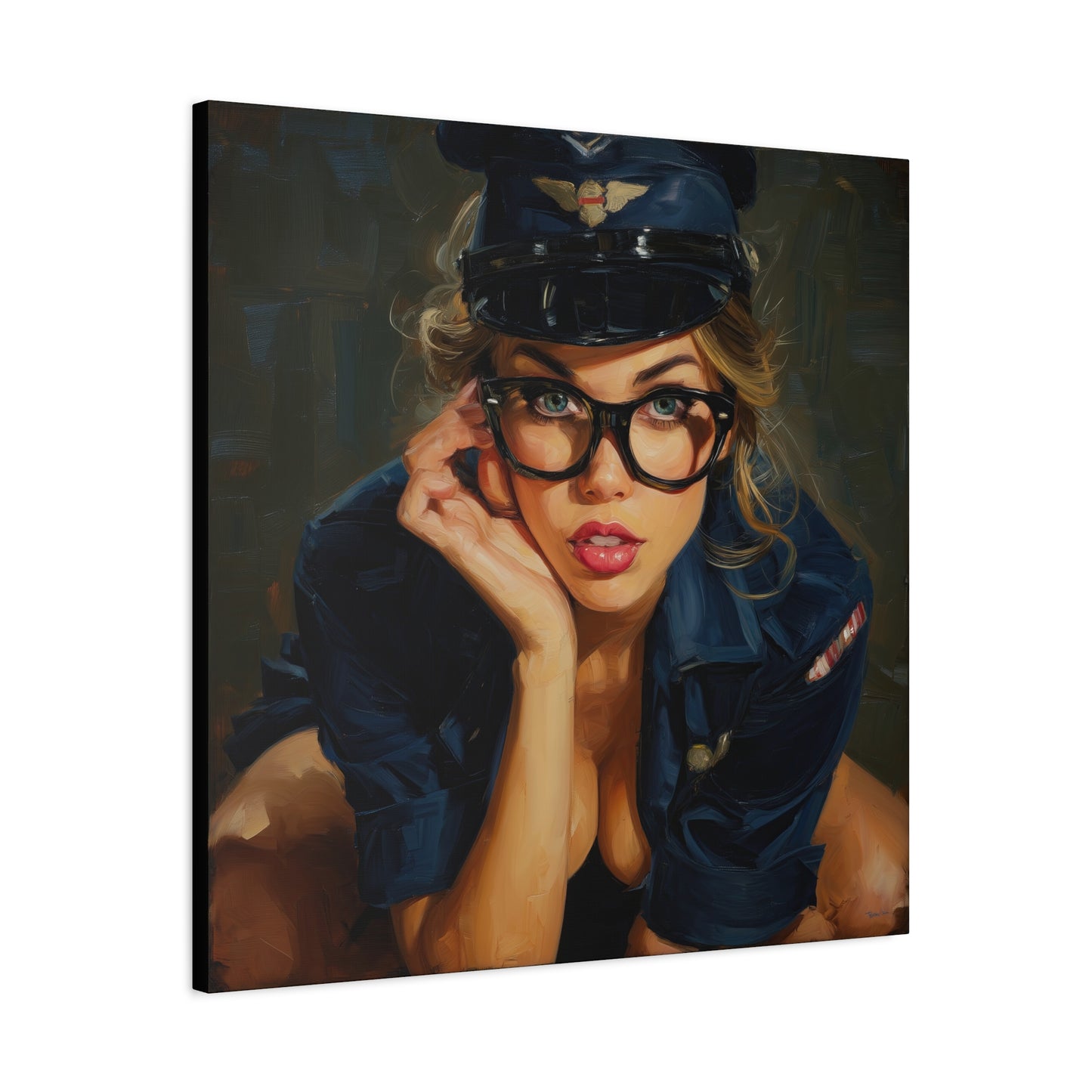 Gallery Wrapped Canvas, Liberty and Lace Art Canvas, Erotic Pinup Art Canvas – Savannah
