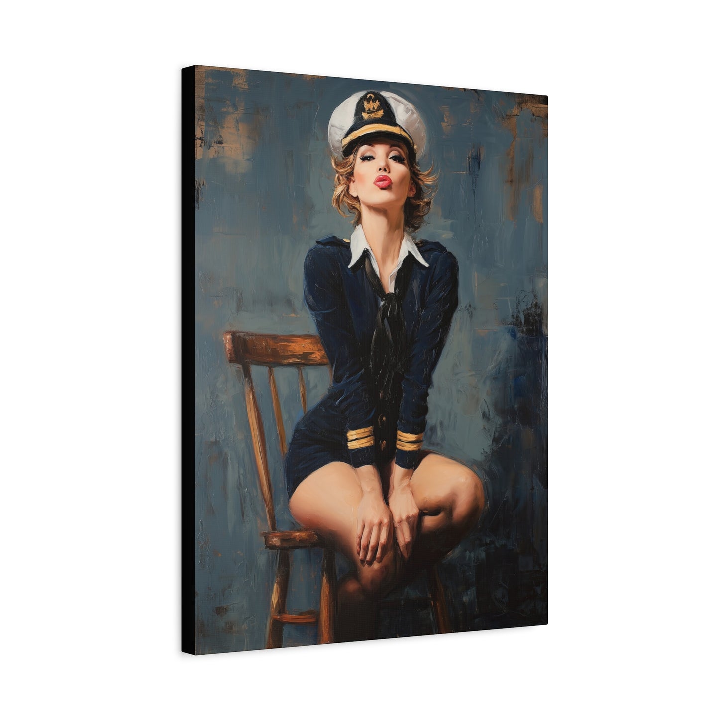Gallery Wrapped Canvas, Liberty and Lace Art Canvas, Erotic Pinup Art Canvas – Ginger