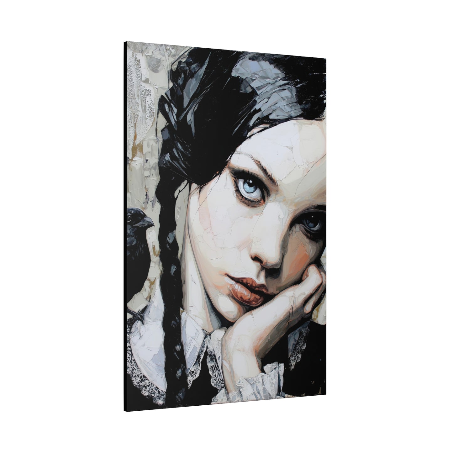 Gallery Wrapped Canvas, Myth and Bones Gothic Art Canvas, Dark Muse Canvas - Wendy