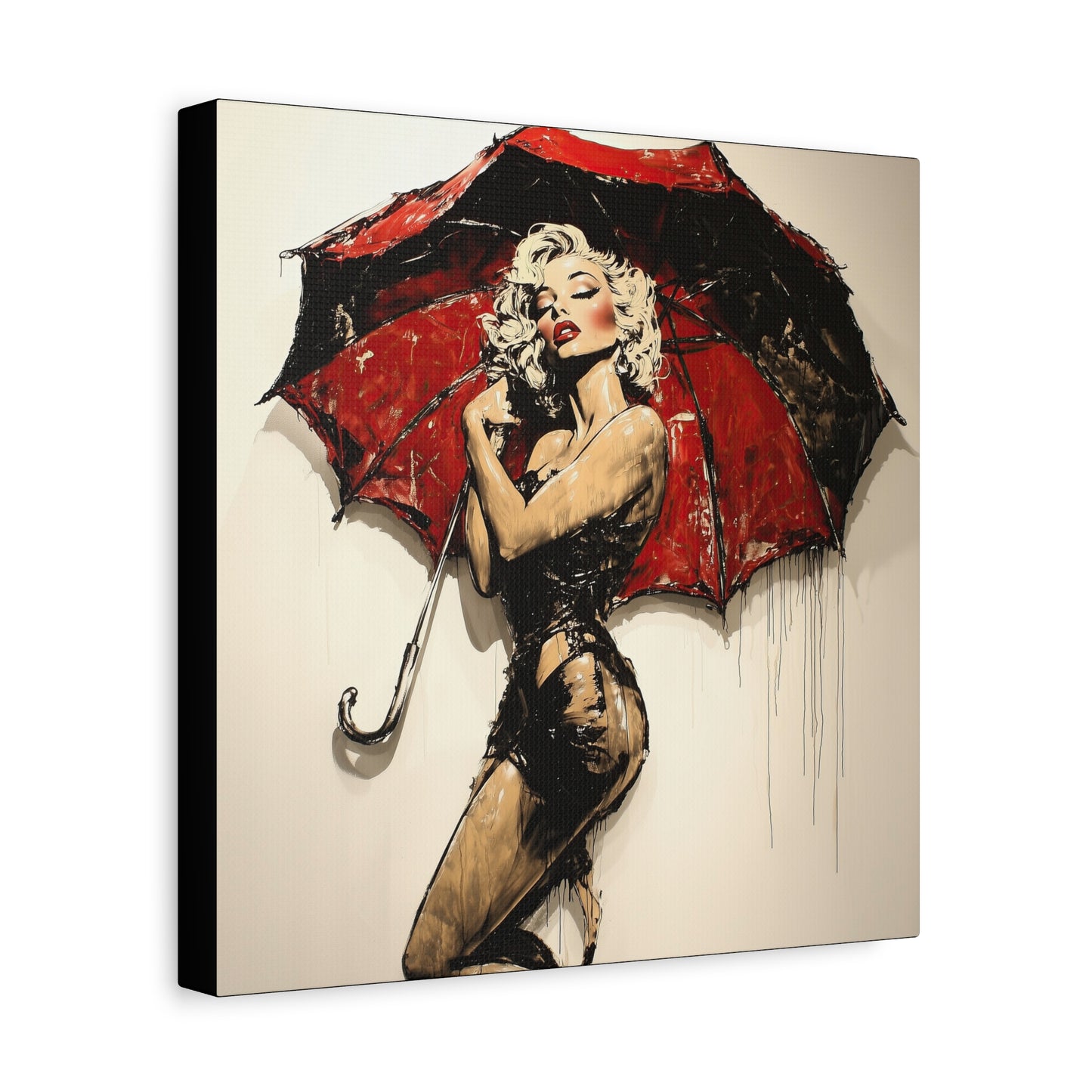 Gallery Wrapped Canvas, Guilt and Grit Adult Art Canvas, Erotic Pinup Art Canvas – Vesper