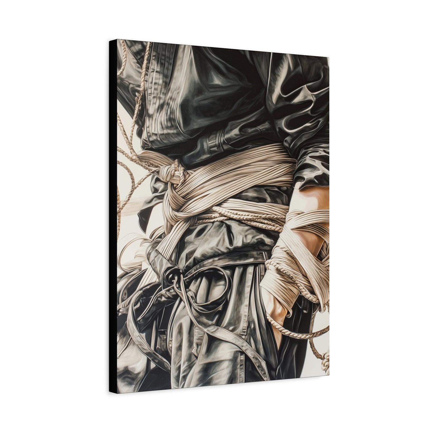 Gallery Wrapped Canvas, Ropes and Reverence Art Canvas, Erotic Shibari Art Canvas – Henri