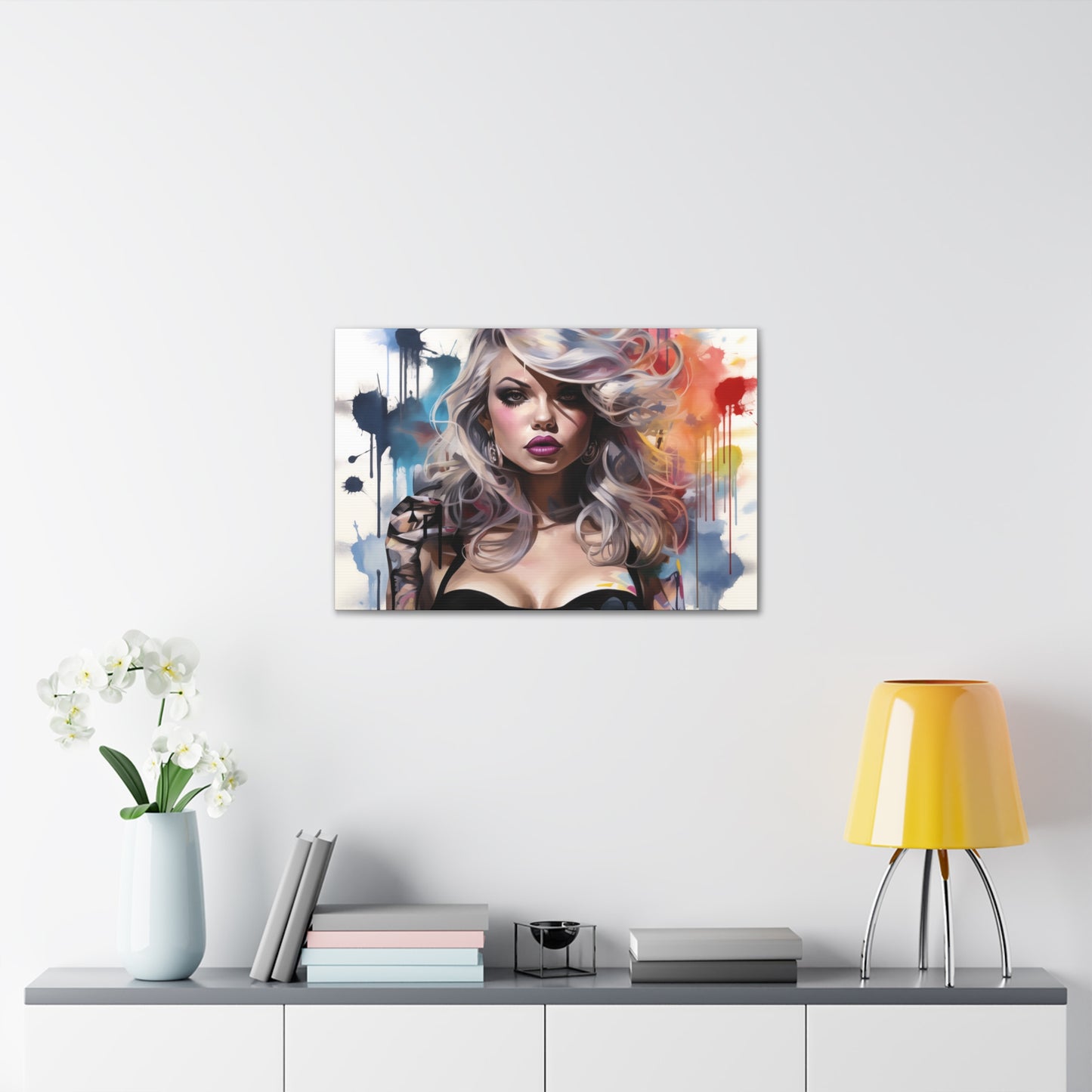 Canvas Wall Art, Gallery Wrapped Pop Art, Femme Doll Wall Art – Zephyr