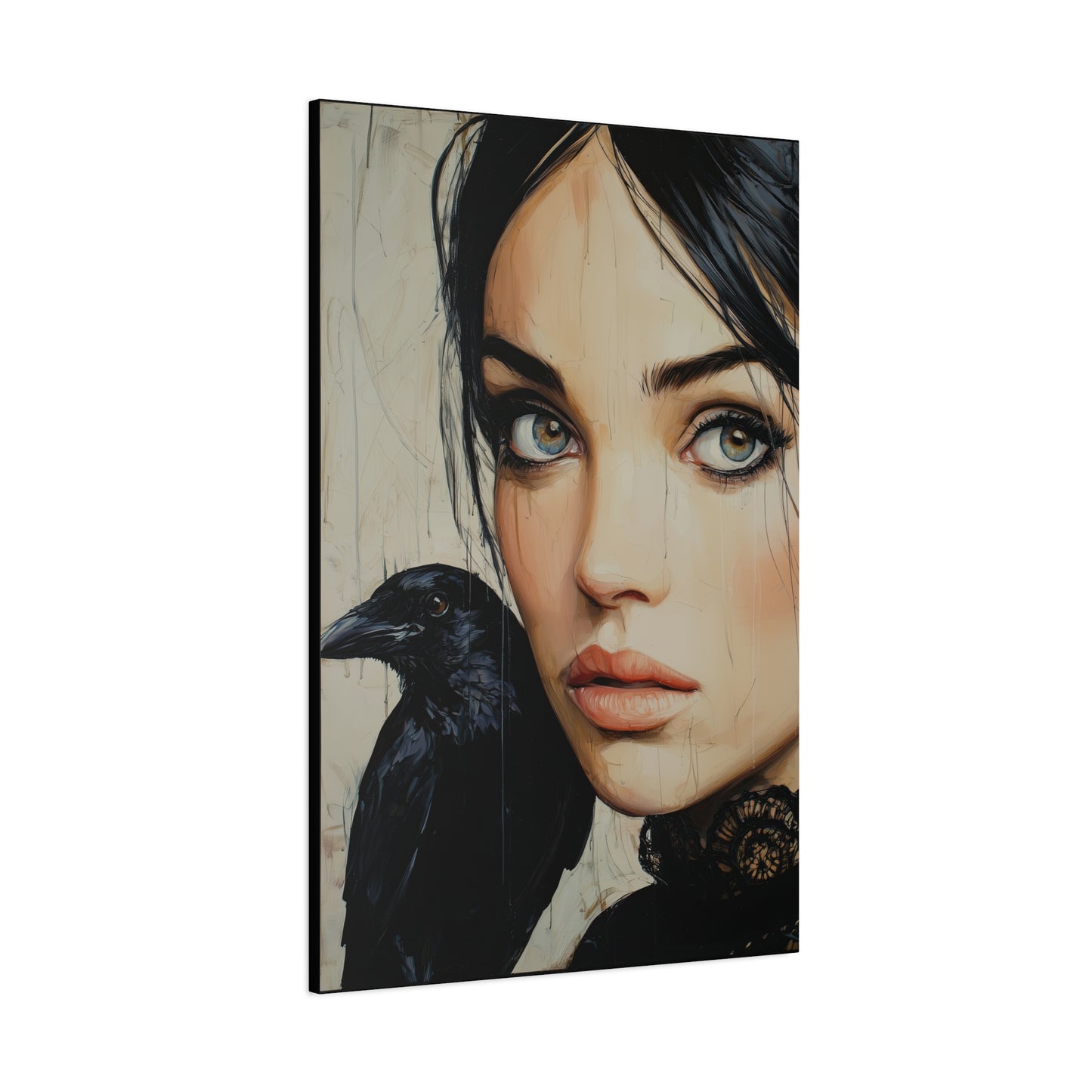 Gallery Wrapped Canvas, Myth and Bones Gothic Art Canvas, Dark Muse Canvas - Blythe