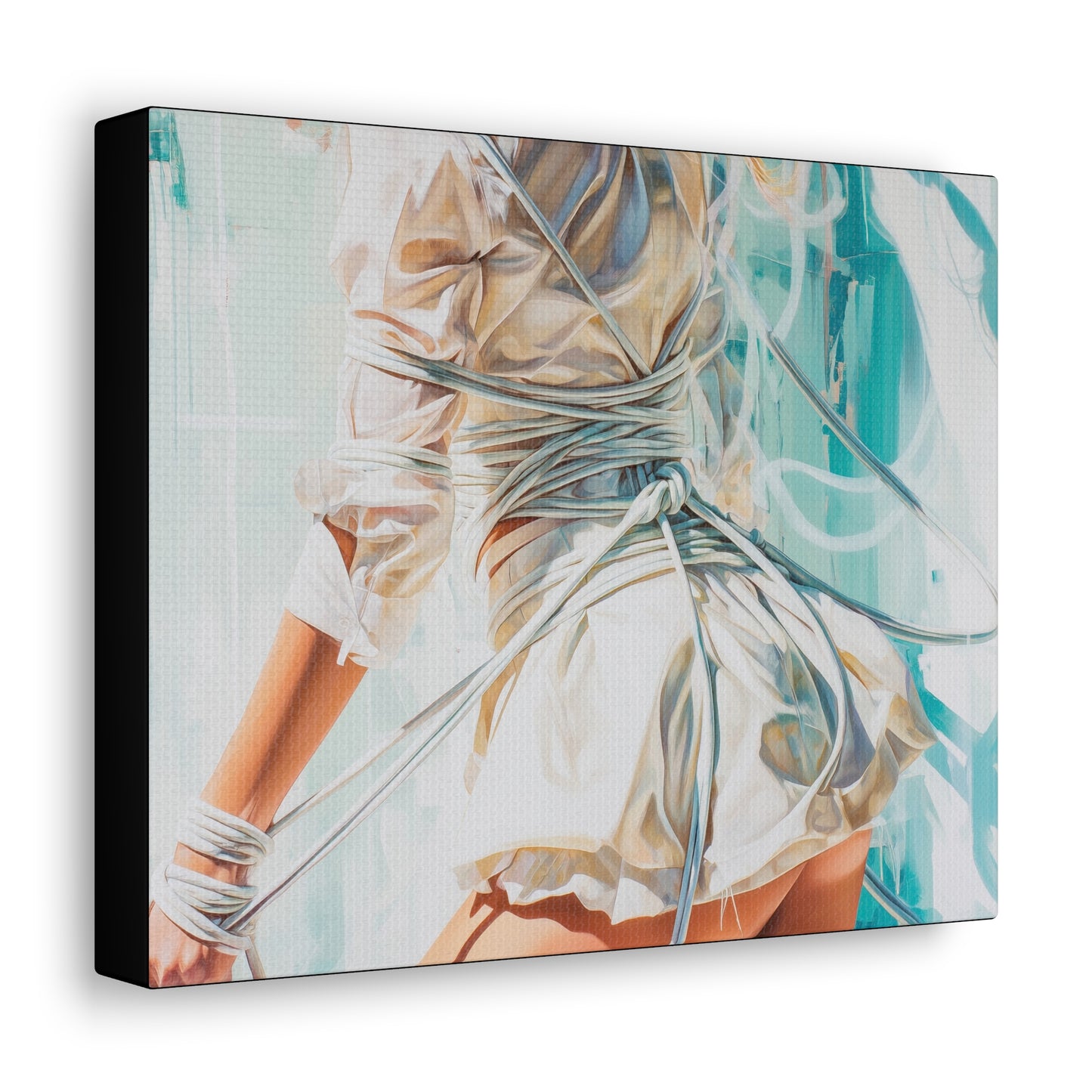 Gallery Wrapped Canvas, Ropes and Reverence Art Canvas, Erotic Shibari Art Canvas – Hannah