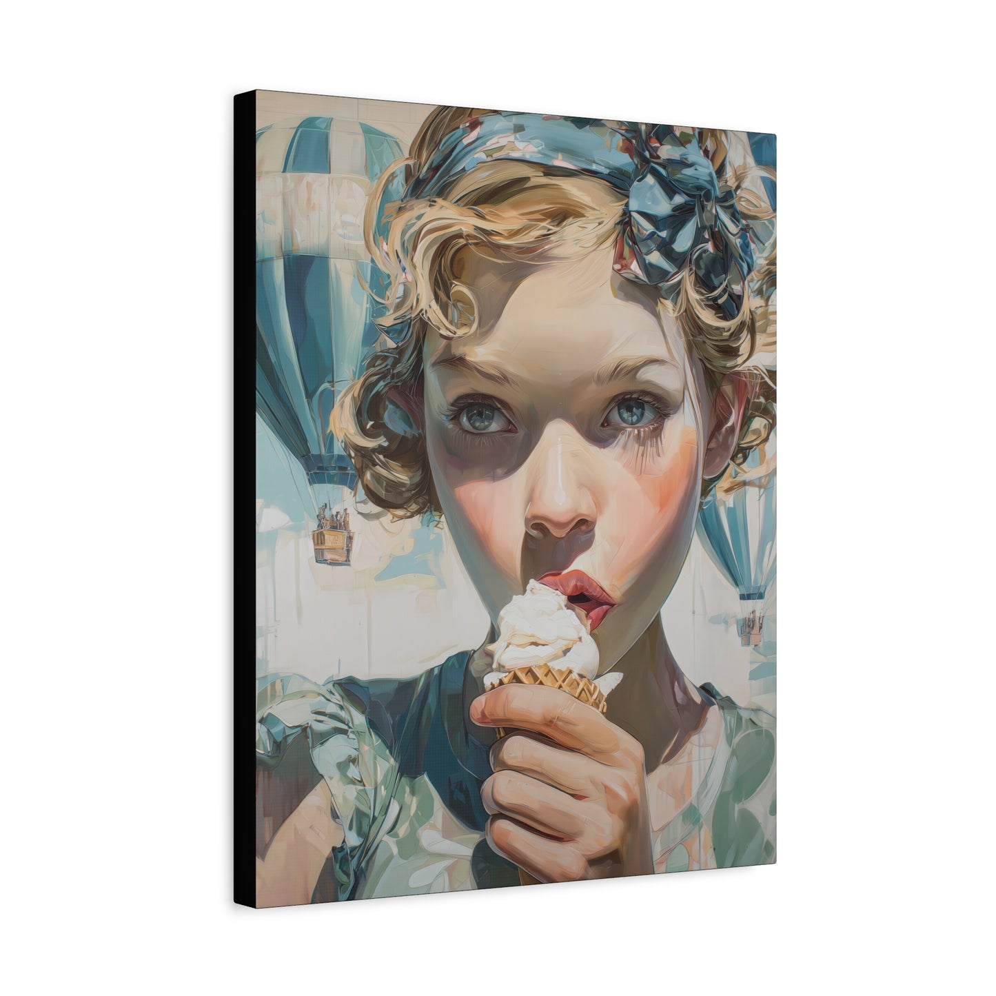Gallery Wrapped Canvas, Sweet Summer Nostalgia, Sugar and Spice Art Canvas, Ice Cream Dreams Art – Lottie