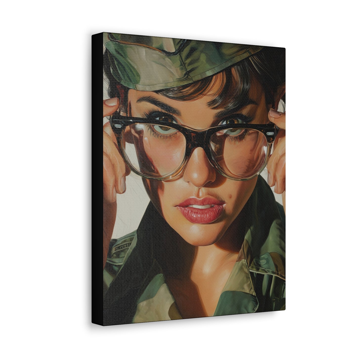 Gallery Wrapped Canvas, Liberty and Lace Art Canvas, Erotic Pinup Art Canvas – Erica
