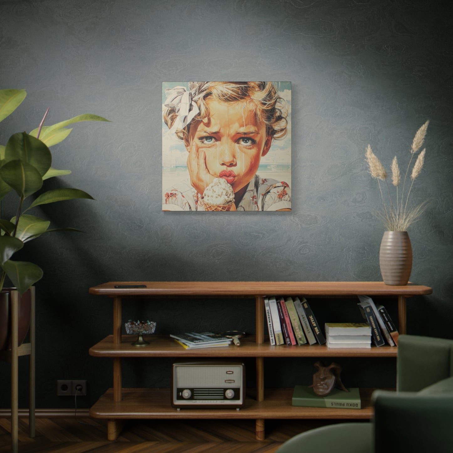 Gallery Wrapped Canvas, Sweet Summer Nostalgia, Sugar and Spice Art Canvas, Ice Cream Dreams Art – Faye