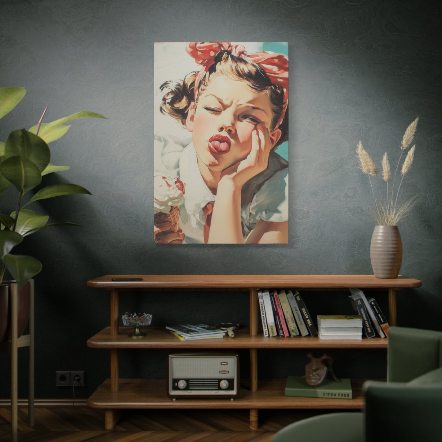 Gallery Wrapped Canvas, Sweet Summer Nostalgia, Sugar and Spice Art Canvas, Ice Cream Dreams Art – Angie