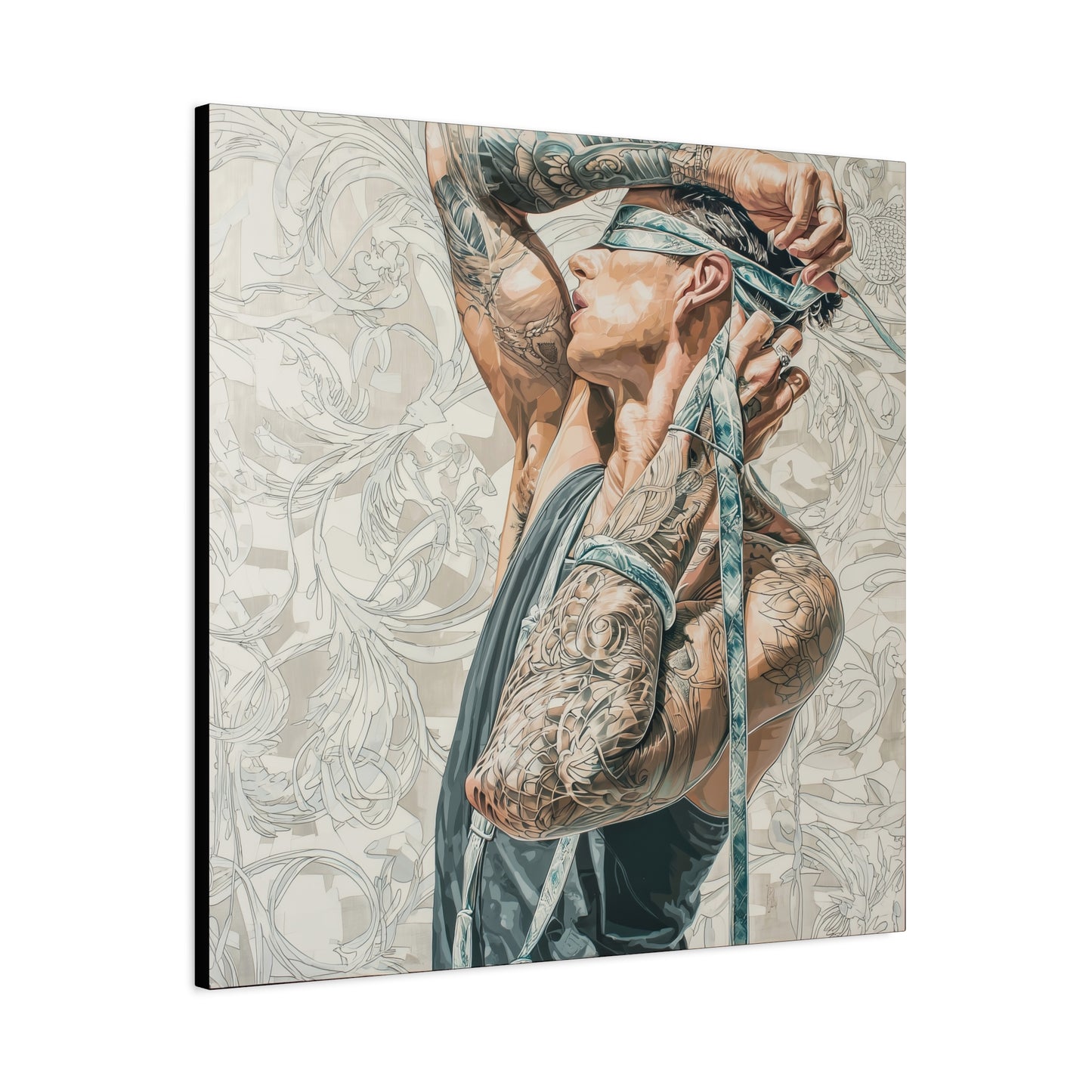 Gallery Wrapped Canvas, Ropes and Reverence Art Canvas, Erotic Shibari Art Canvas – Ronan