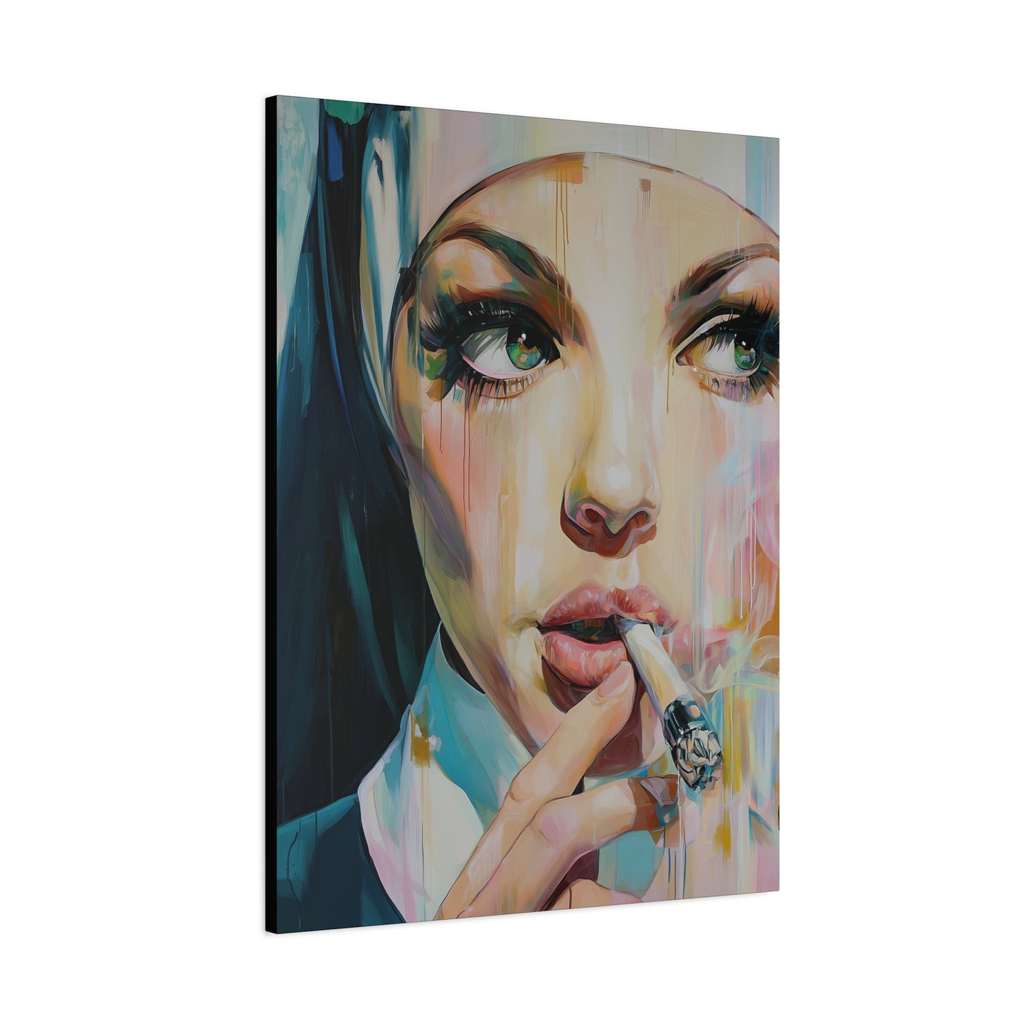 Gallery Wrapped Canvas, Habits and Heresy Art Canvas, Naughty Nuns Art Canvas – Sister Seraphine