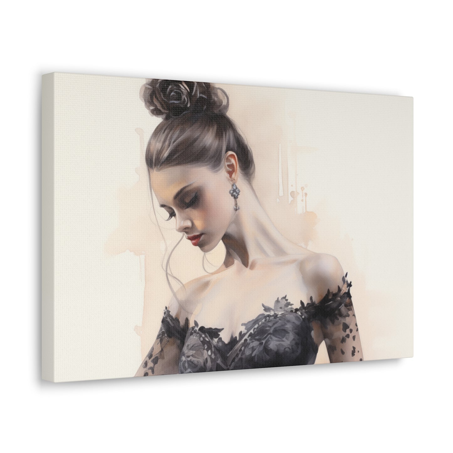 Gallery Wrapped Canvas, Ballerina Beauty, Ballet Art Canvas – Lola