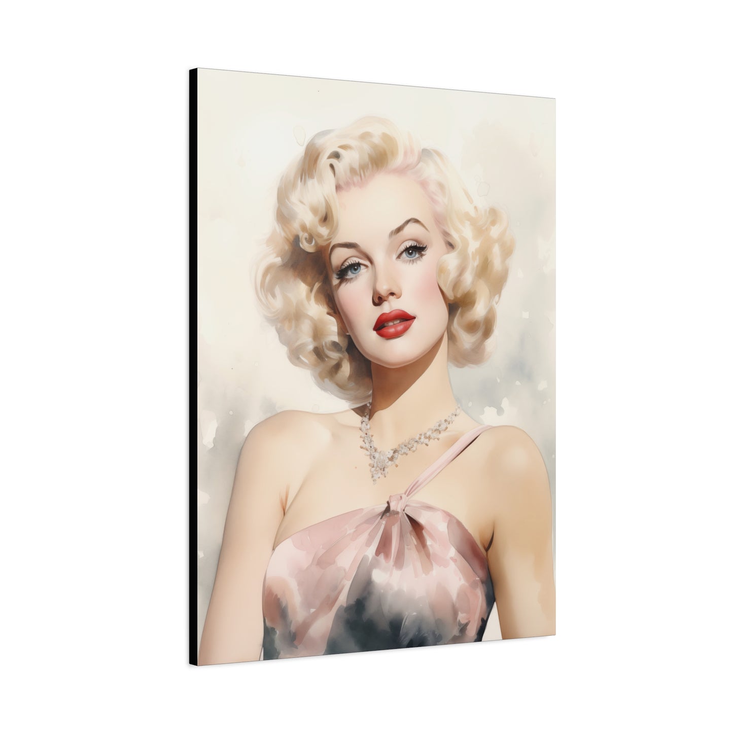 Canvas Wall Art, Gallery Wrapped Pop Art, Celebrity Wall Art – Marilyn Monroe - Pink