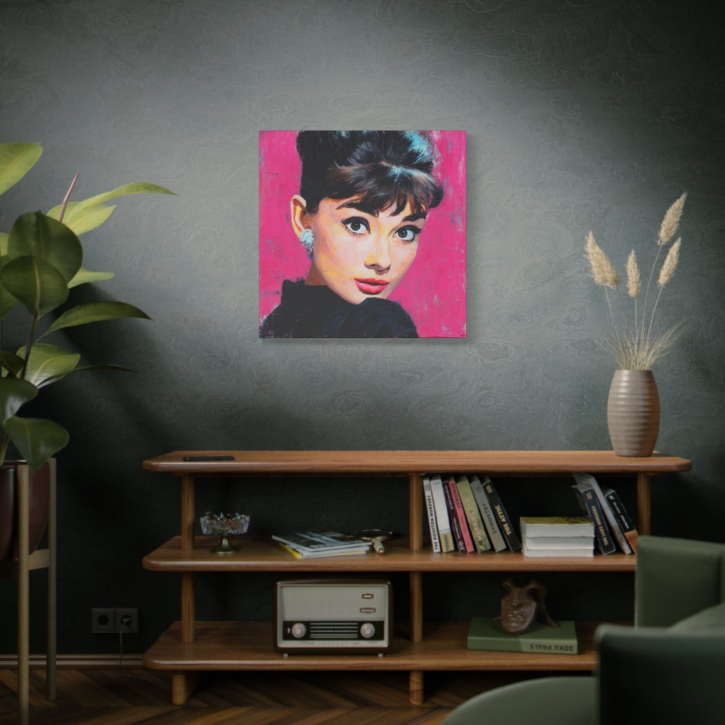 Gallery Wrapped Canvas, The Diva Project Art Canvas, Pinup Art Canvas – Audrey Hepburn - TEN