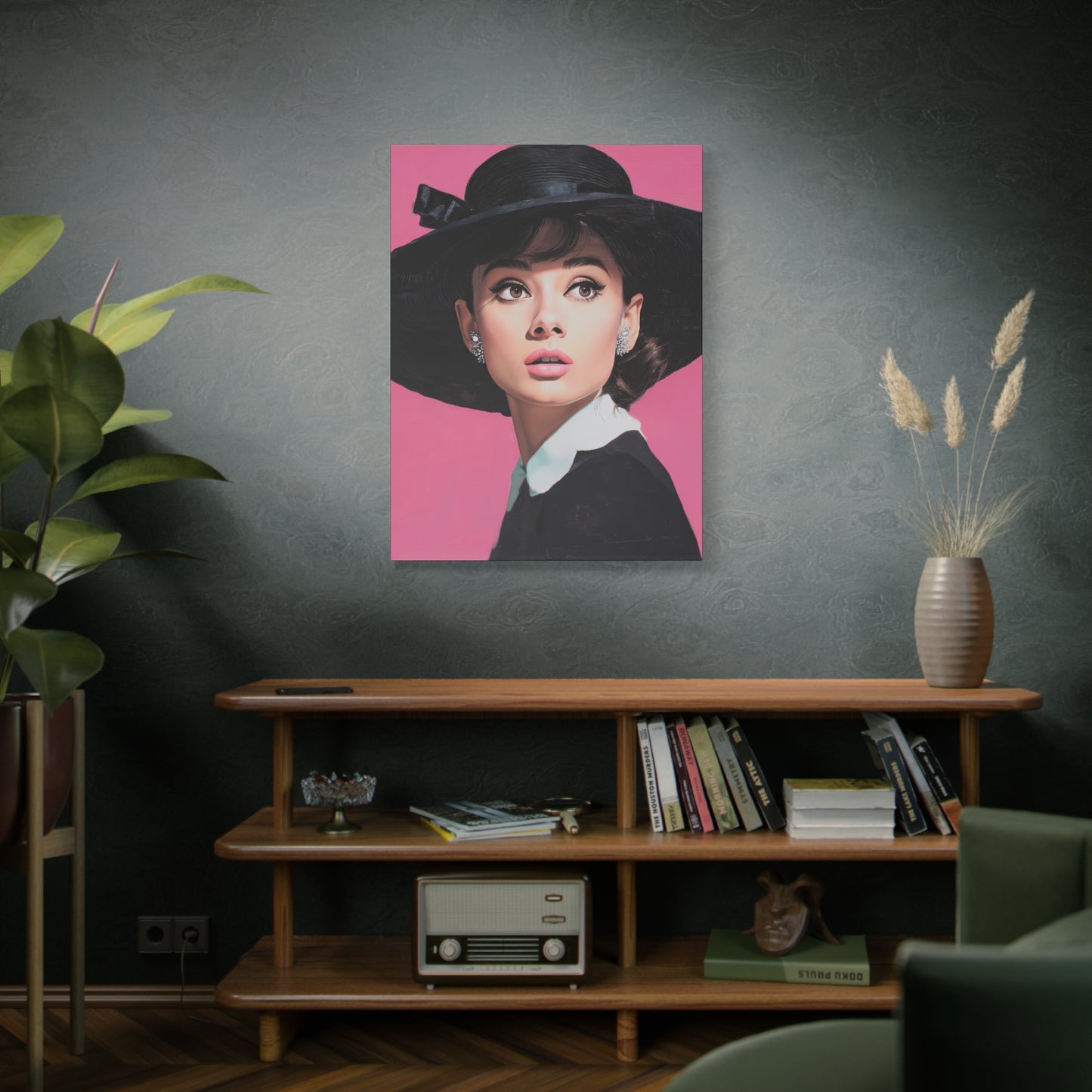 Gallery Wrapped Canvas, The Diva Project Art Canvas, Pinup Art Canvas – Audrey Hepburn - EIGHT