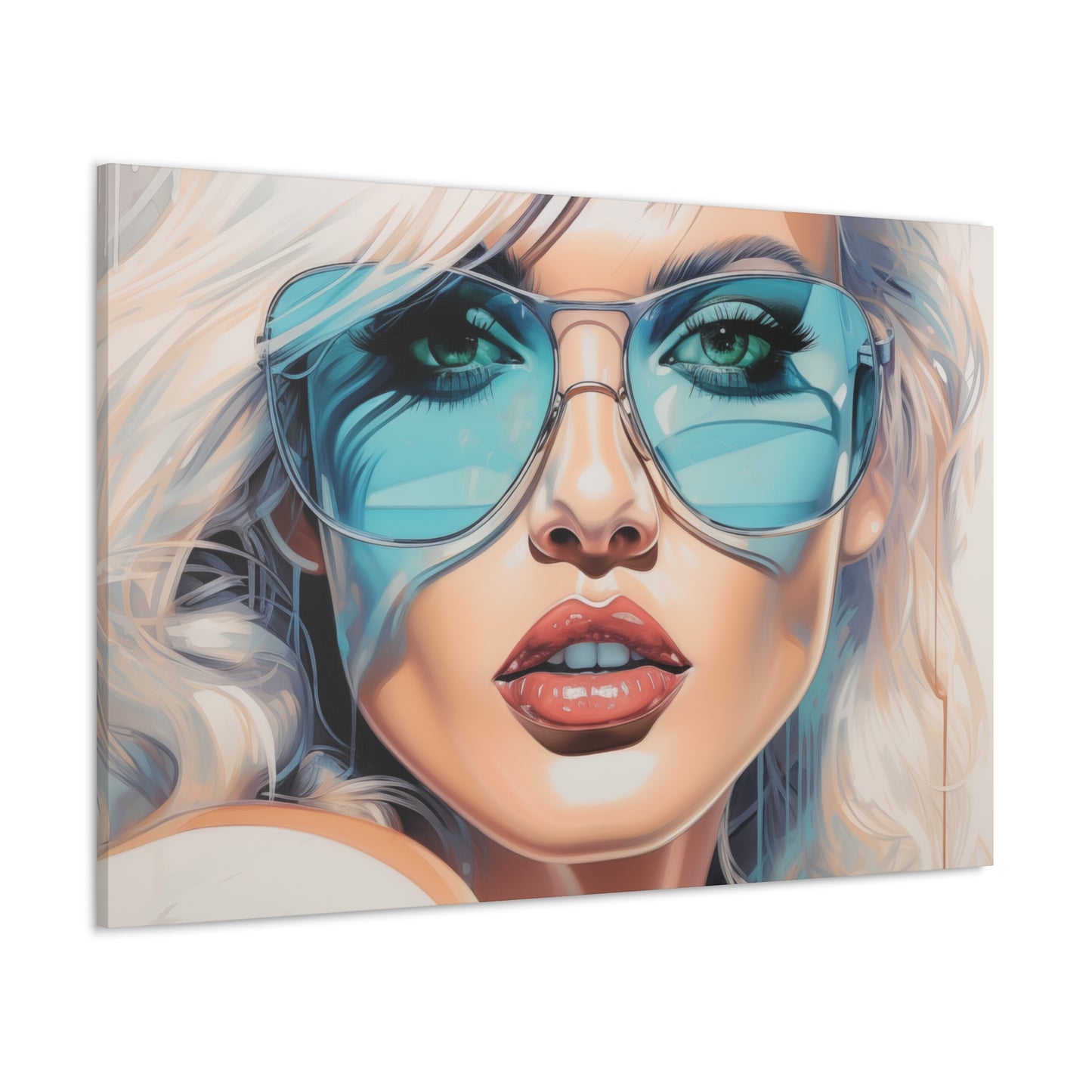 Canvas Gallery Wrapped High-Fashion Wall Art, Stylish Decor, Retro Femme Doll Pop Art – Nova