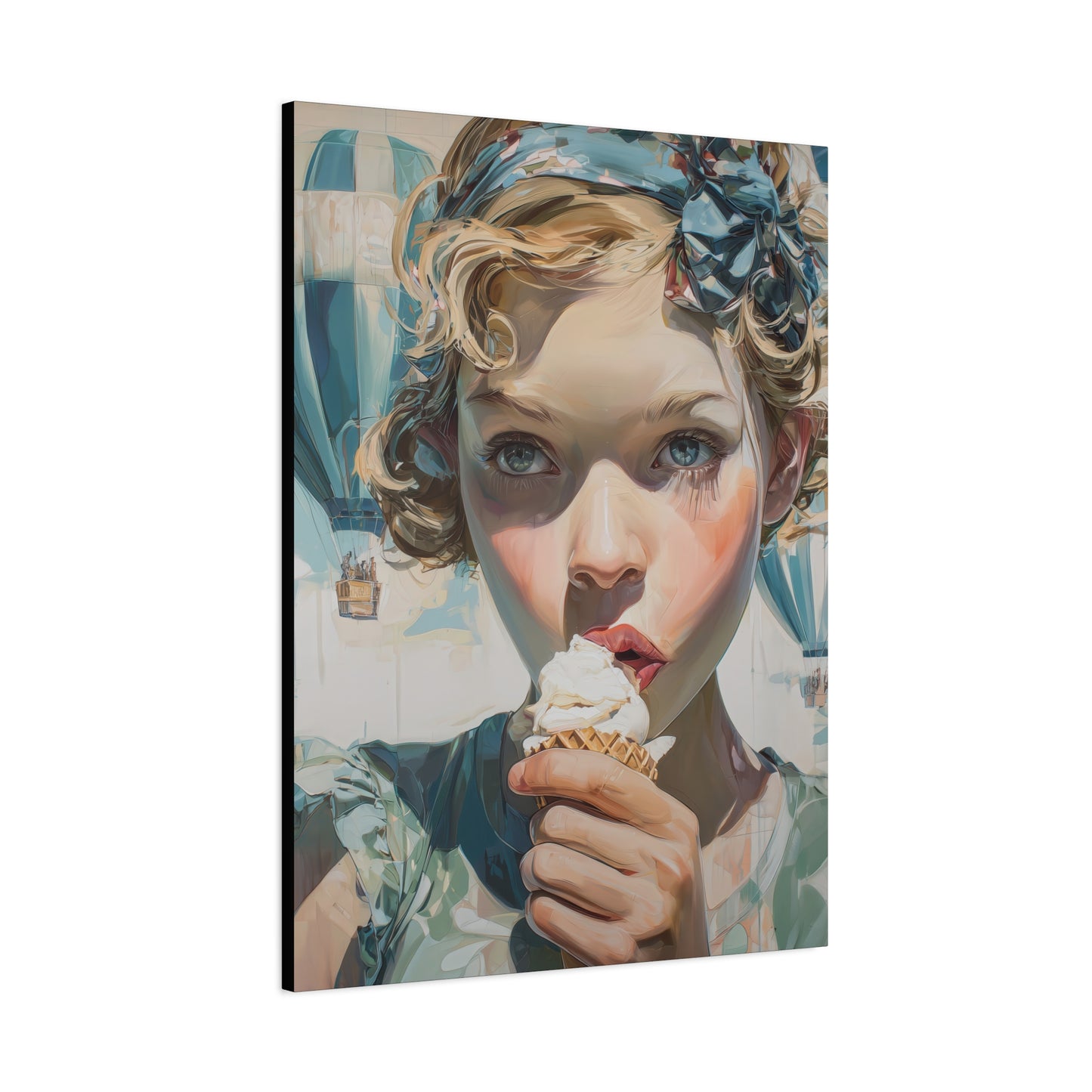 Gallery Wrapped Canvas, Sweet Summer Nostalgia, Sugar and Spice Art Canvas, Ice Cream Dreams Art – Lottie