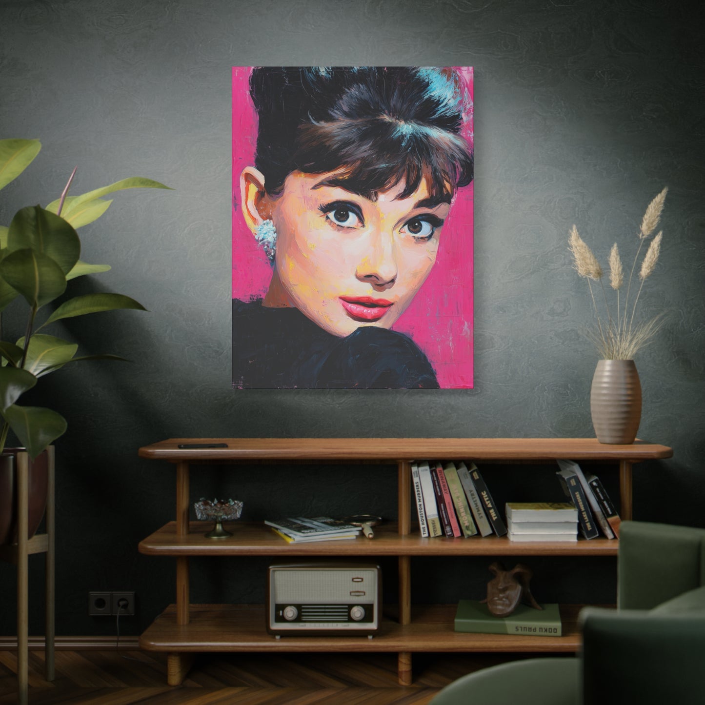 Gallery Wrapped Canvas, The Diva Project Art Canvas, Pinup Art Canvas – Audrey Hepburn - TEN
