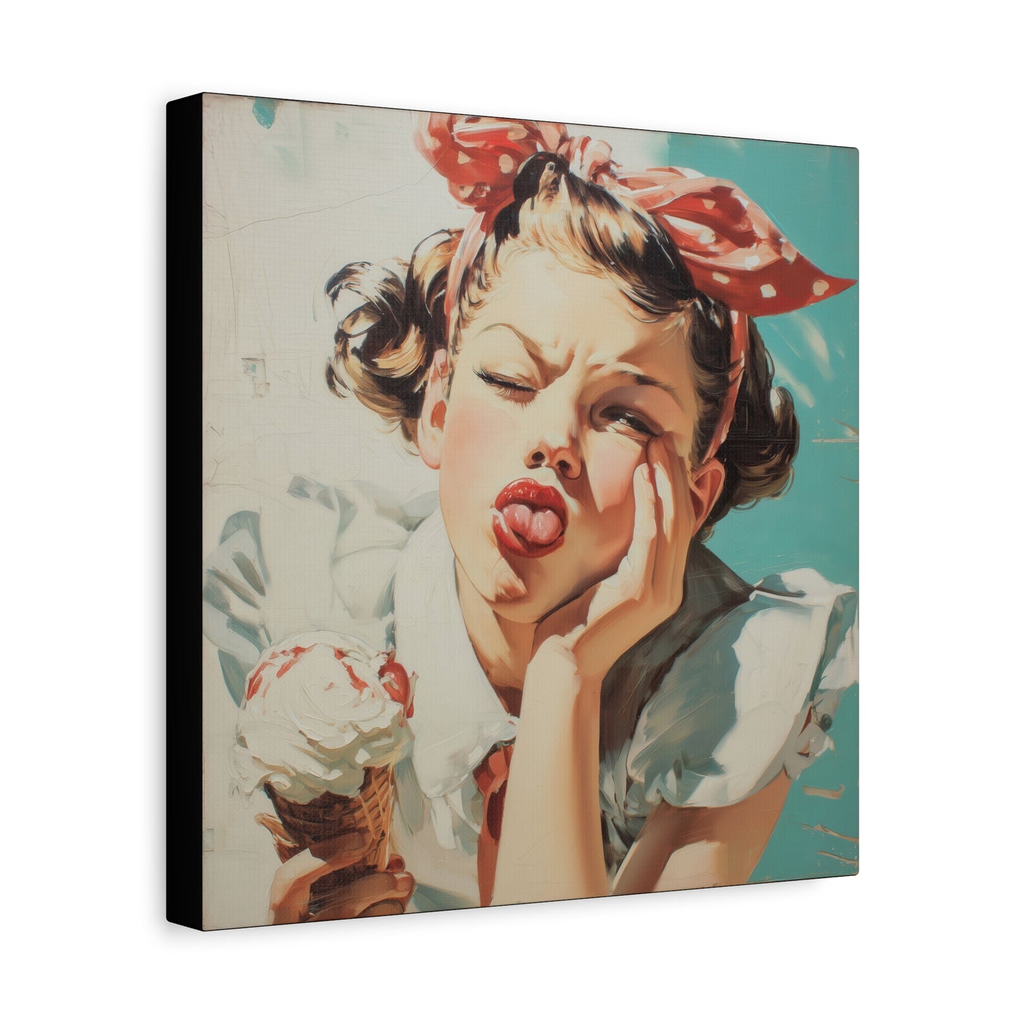 Gallery Wrapped Canvas, Sweet Summer Nostalgia, Sugar and Spice Art Canvas, Ice Cream Dreams Art – Angie