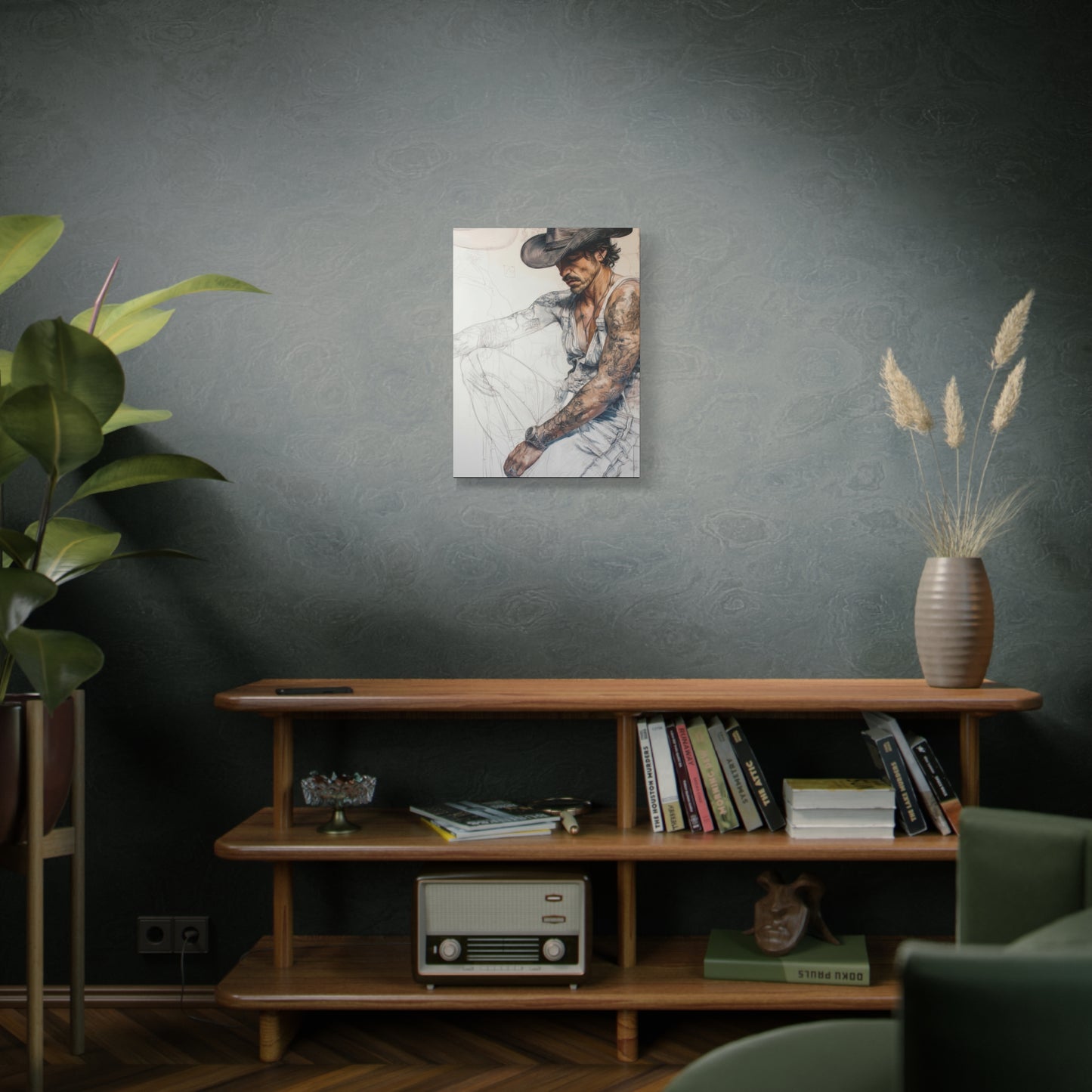 Gallery Wrapped Canvas, Wranglers and Wreckage Art Canvas, Erotic Pinup Art Canvas – Maverick