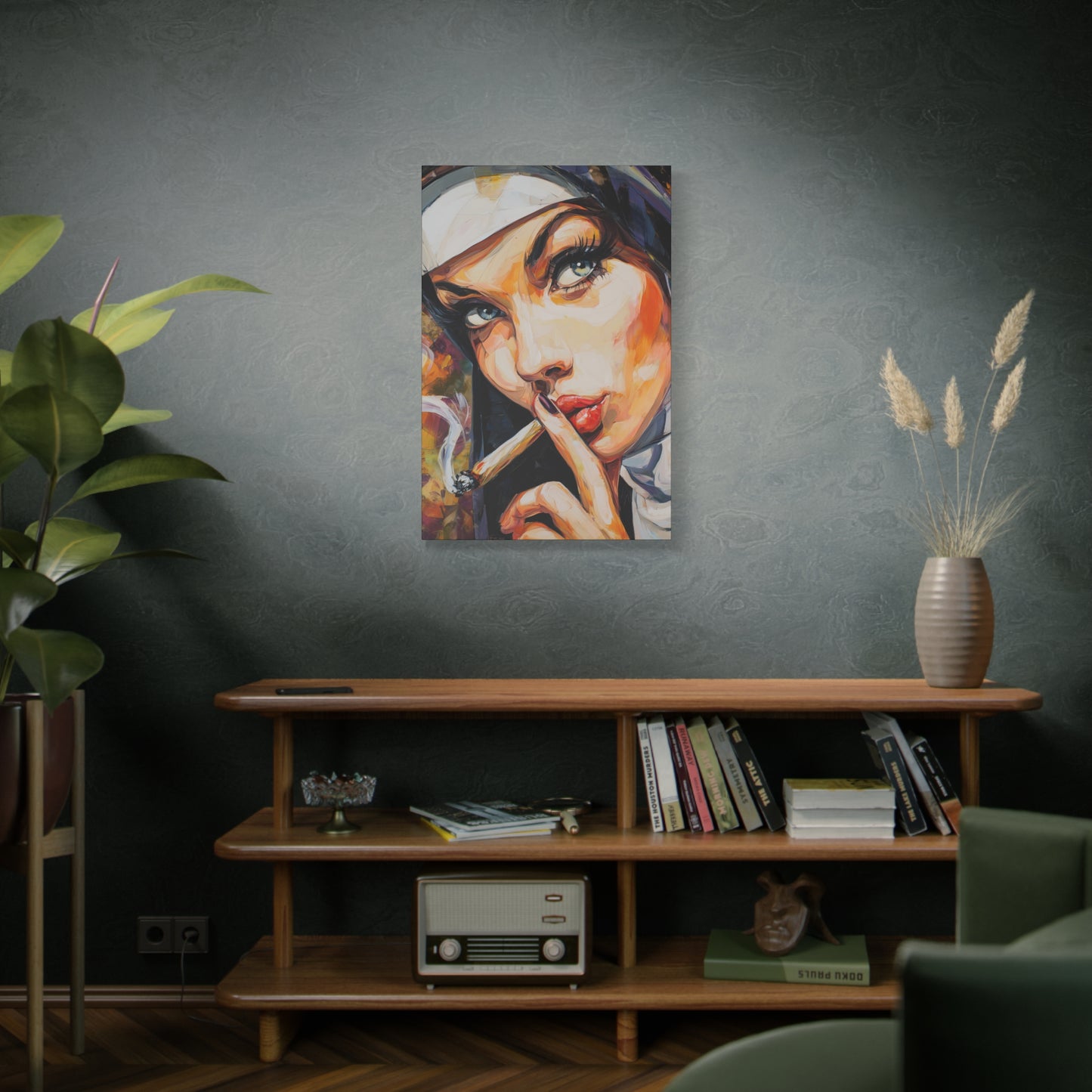 Gallery Wrapped Canvas, Habits and Heresy Art Canvas, Naughty Nuns Art Canvas – Sister Celestine