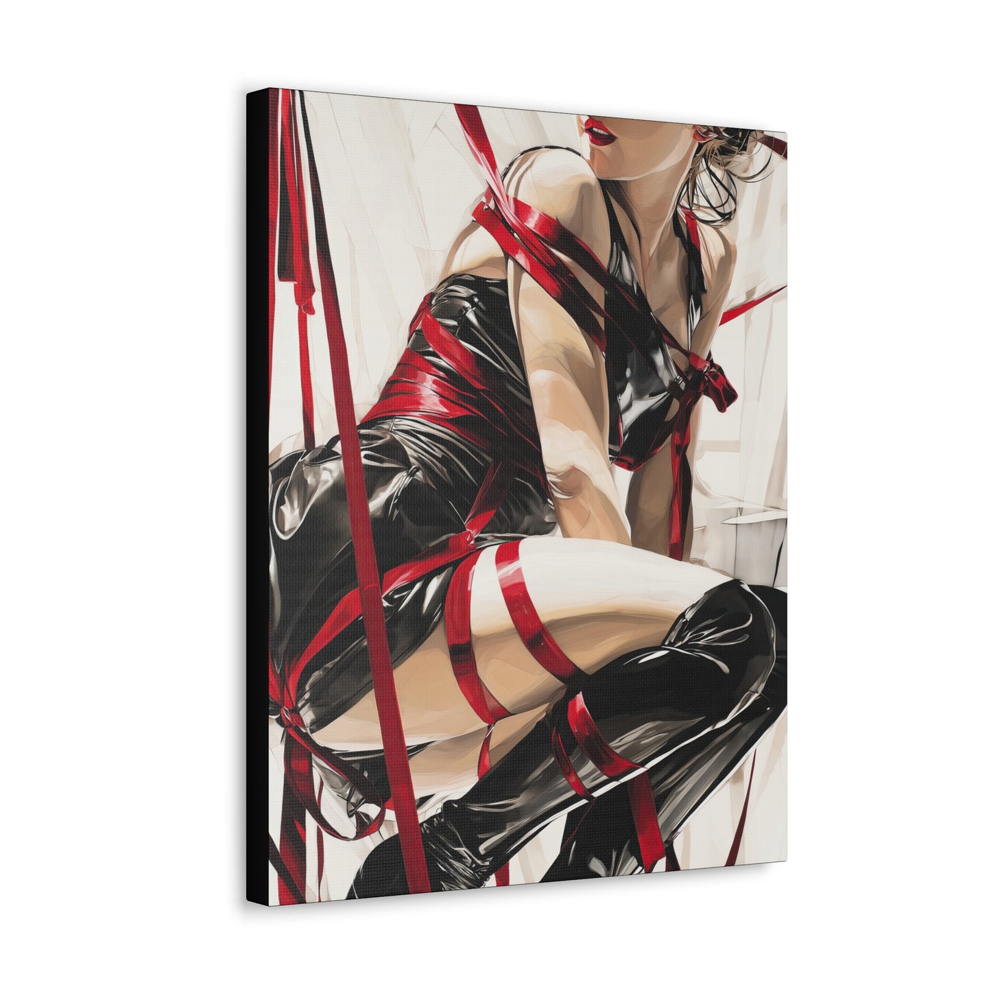 Gallery Wrapped Canvas, Ropes and Reverence Art Canvas, Erotic Shibari Art Canvas – Monica