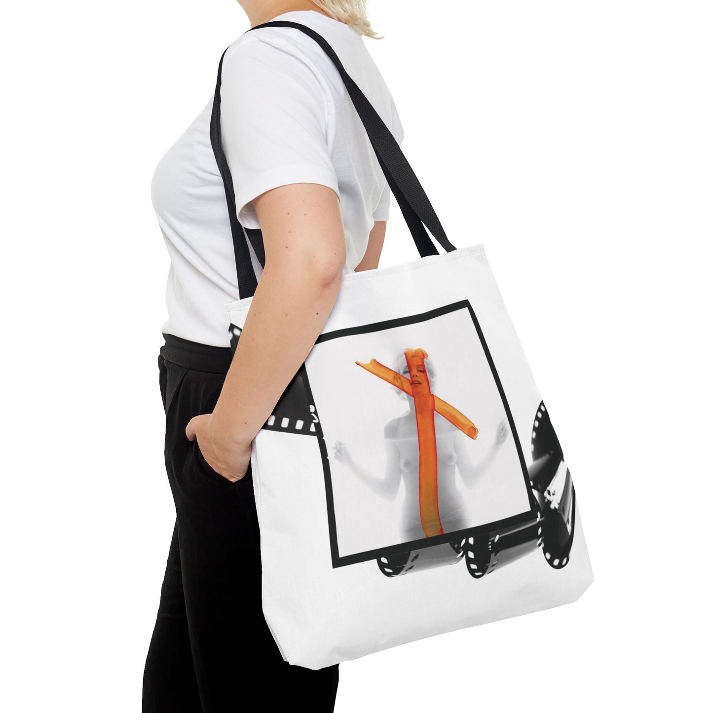 Celebrity Tote Bag, Utility Tote - Marilyn Monroe Autograph Tote - Burned Negative