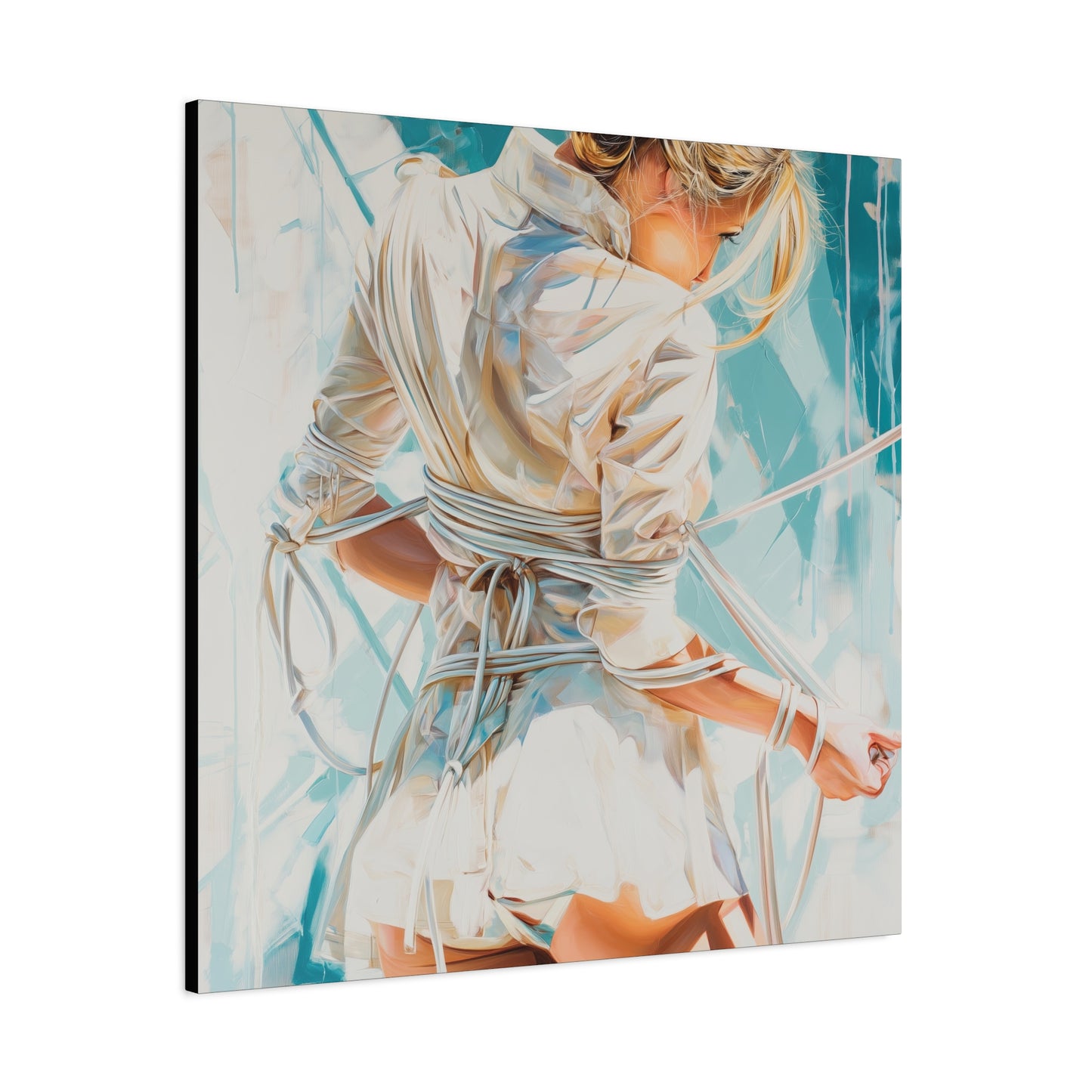 Gallery Wrapped Canvas, Ropes and Reverence Art Canvas, Erotic Shibari Art Canvas – Hannah's Sister