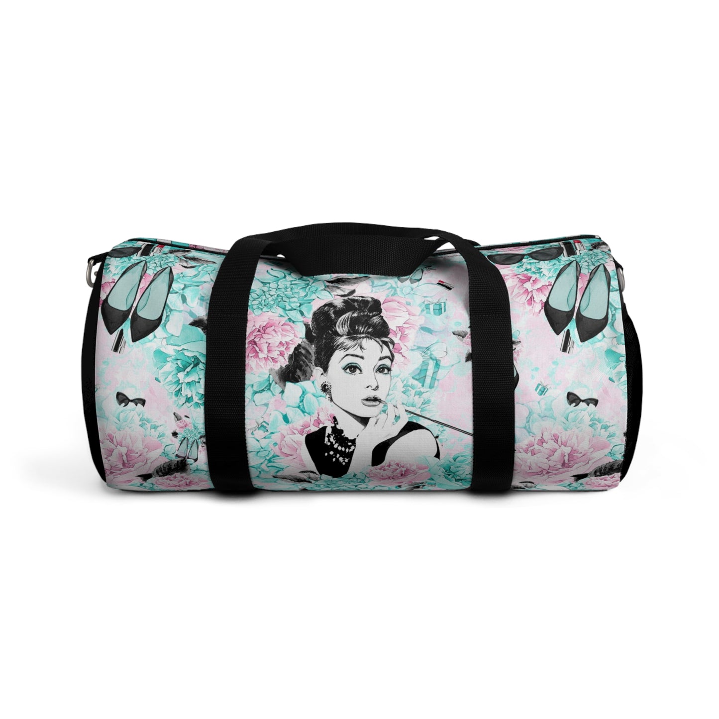 Breakfast at Tiffany Duffel Bag - Audrey Hepburn Hydrangea