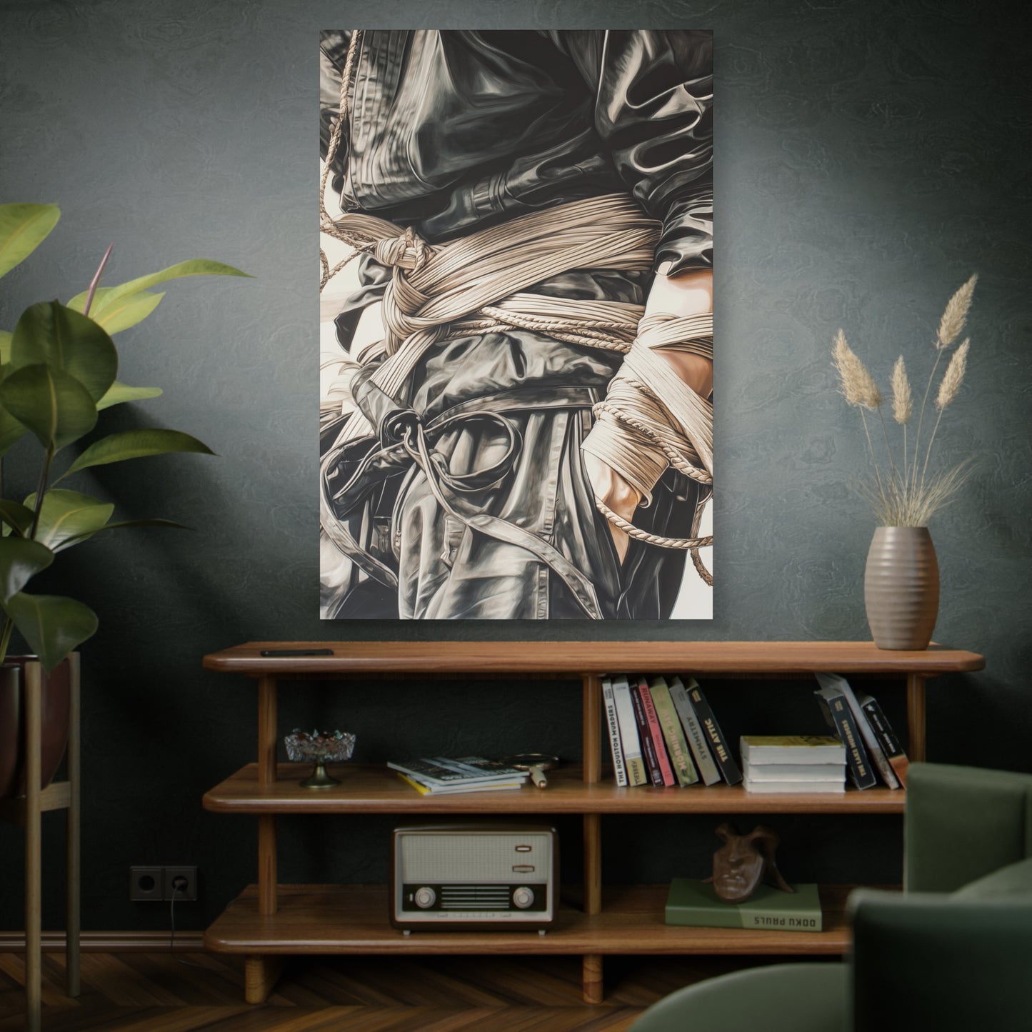 Gallery Wrapped Canvas, Ropes and Reverence Art Canvas, Erotic Shibari Art Canvas – Henri