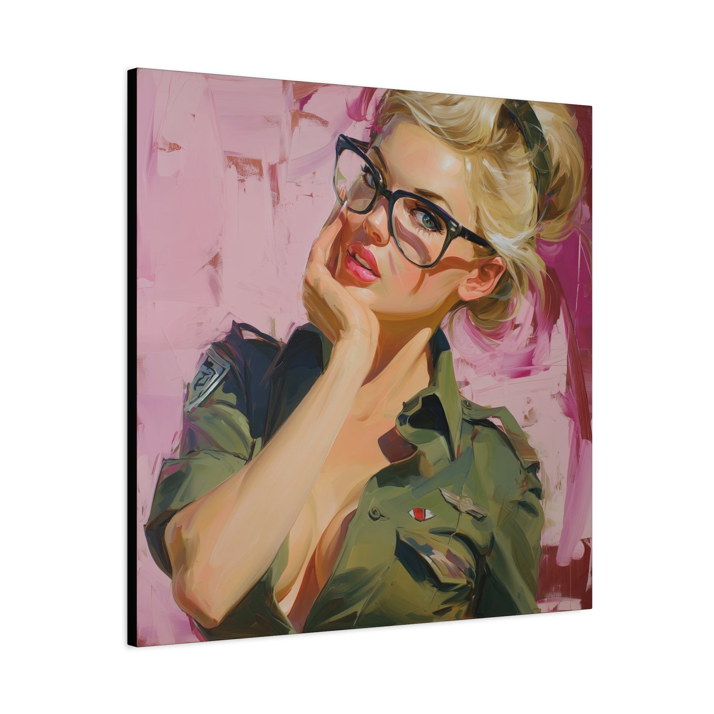 Gallery Wrapped Canvas, Liberty and Lace Art Canvas, Erotic Pinup Art Canvas – Roxanne