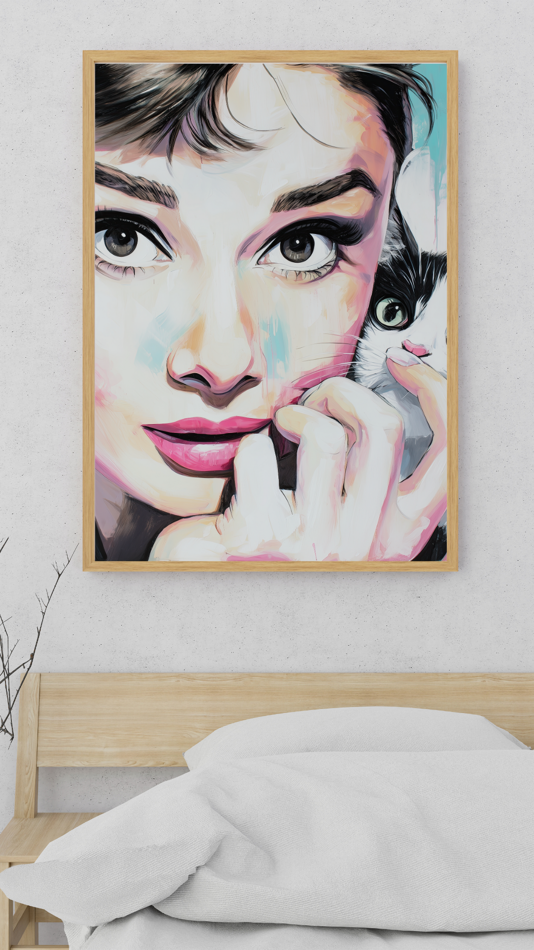 Gallery Wrapped Canvas, The Diva Project Art Canvas, Pinup Art Canvas – Audrey Hepburn - ONE