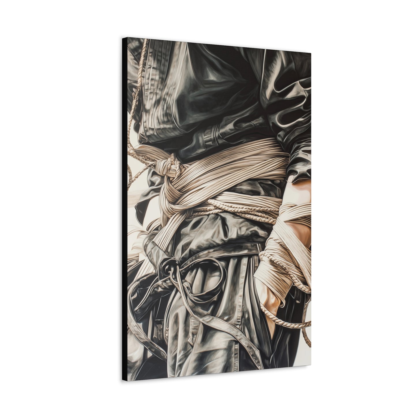 Gallery Wrapped Canvas, Ropes and Reverence Art Canvas, Erotic Shibari Art Canvas – Henri