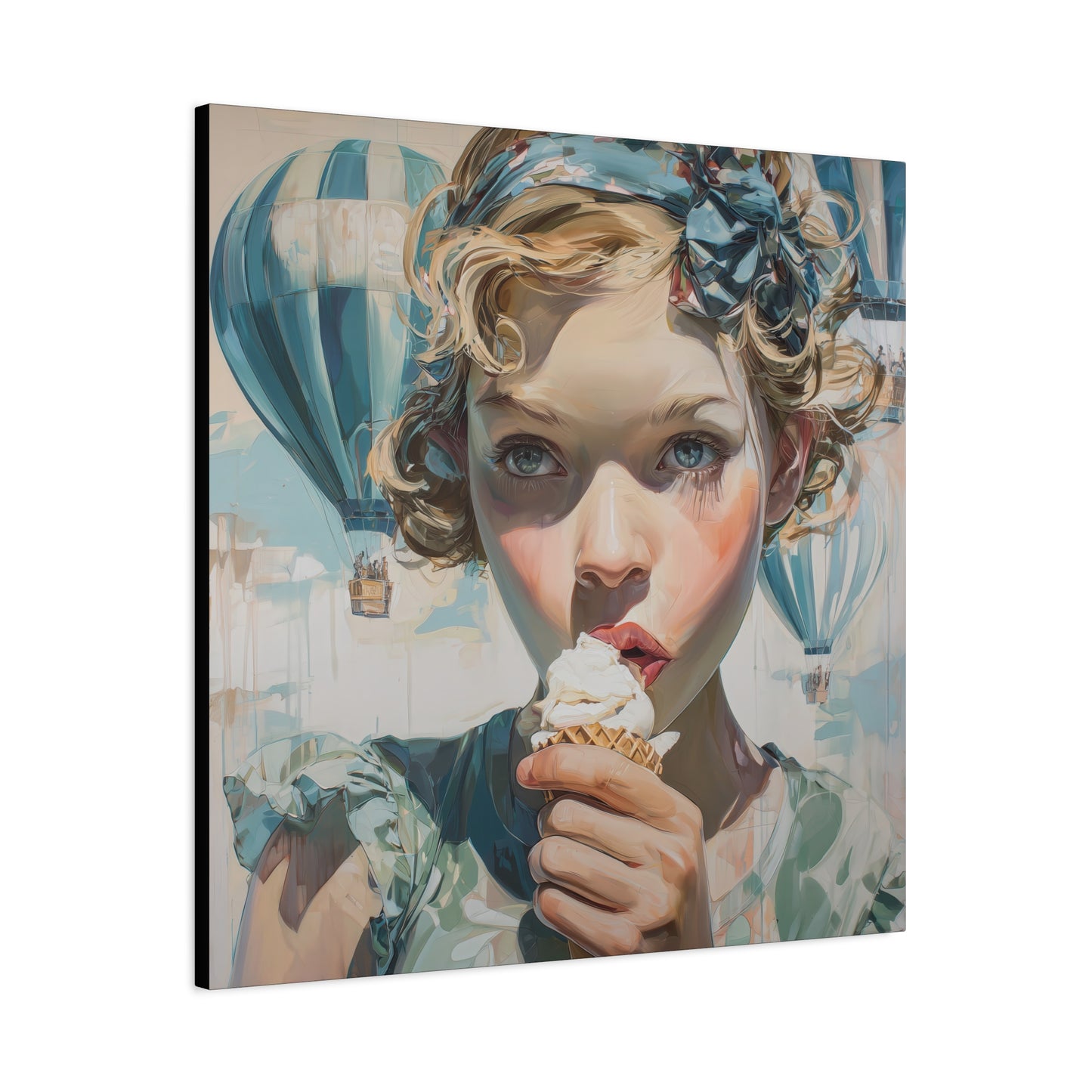 Gallery Wrapped Canvas, Sweet Summer Nostalgia, Sugar and Spice Art Canvas, Ice Cream Dreams Art – Lottie