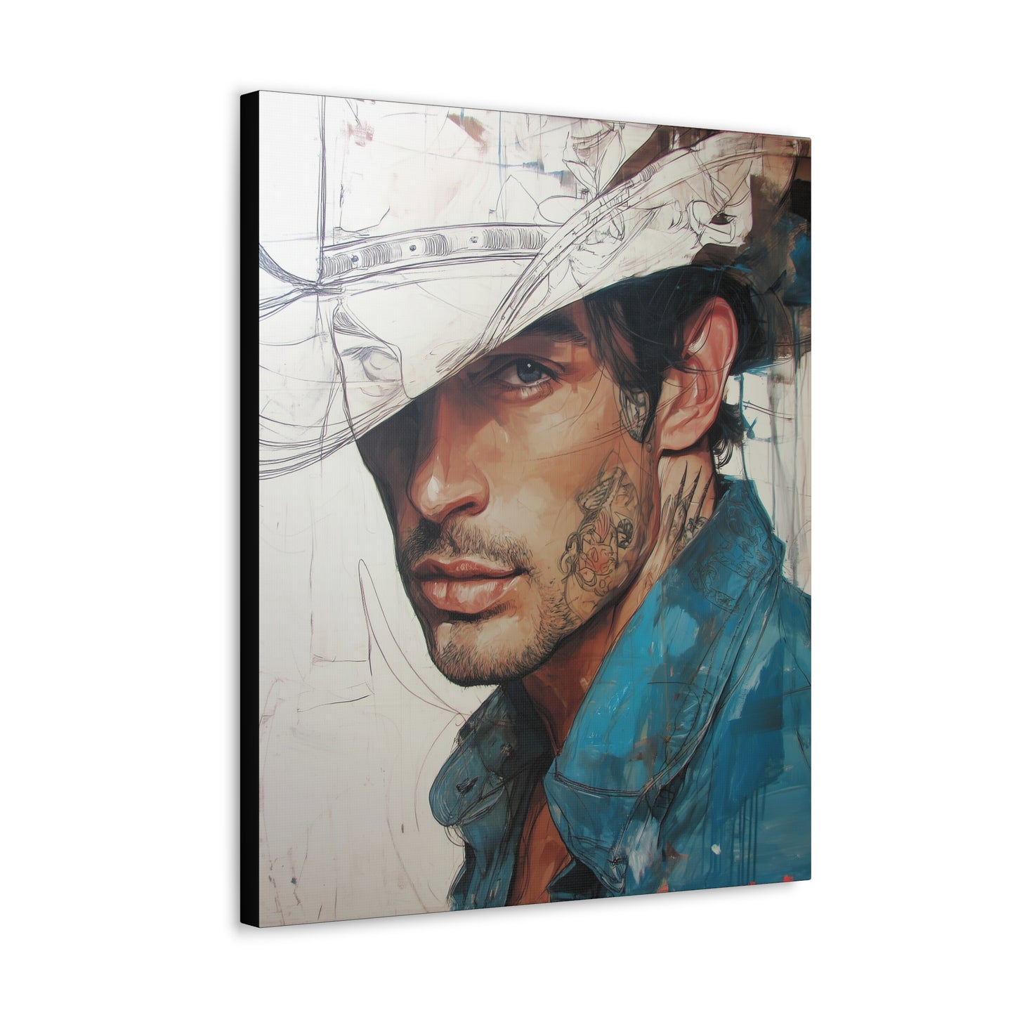 Gallery Wrapped Canvas, Wranglers and Wreckage Art Canvas, Erotic Pinup Art Canvas – Jack