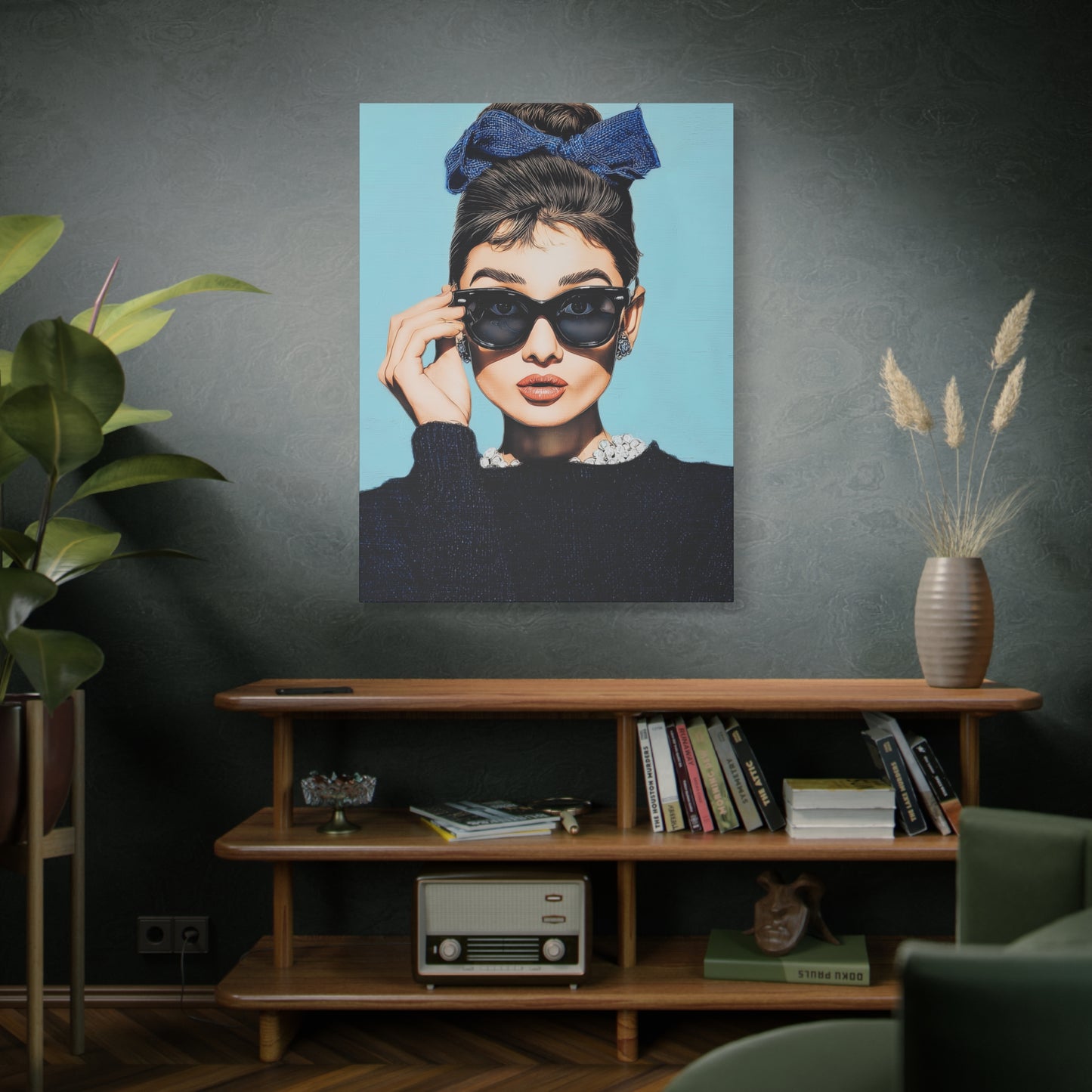 Gallery Wrapped Canvas, The Diva Project Art Canvas, Pinup Art Canvas – Audrey Hepburn - THREE