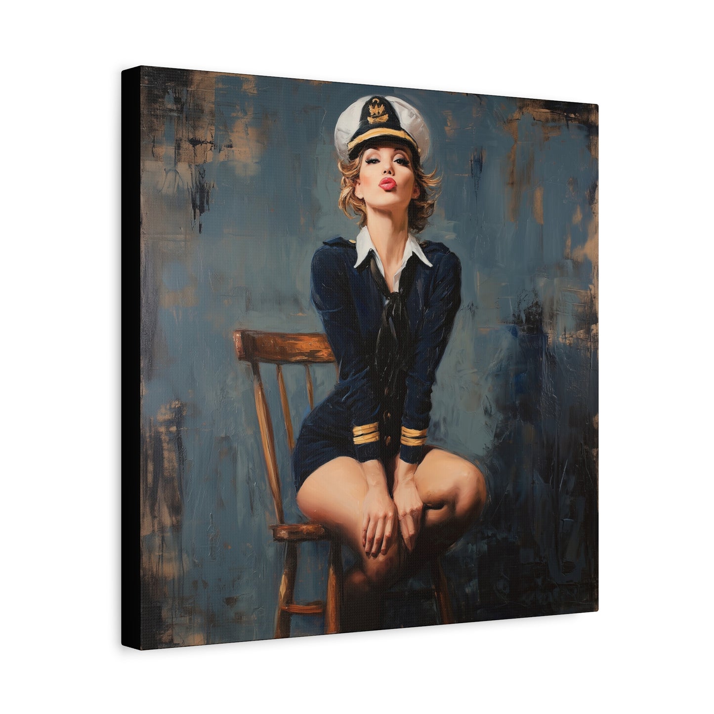 Gallery Wrapped Canvas, Liberty and Lace Art Canvas, Erotic Pinup Art Canvas – Ginger