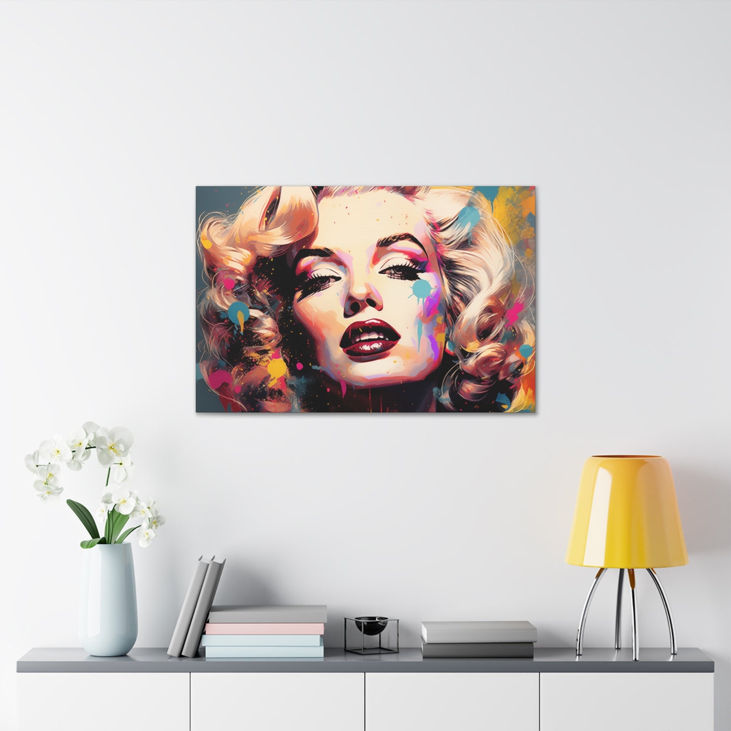 Canvas Wall Art, Gallery Wrapped Pop Art, Celebrity Wall Art – Marilyn Monroe - Abstract