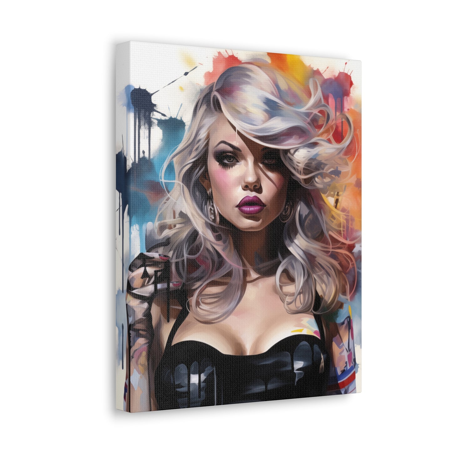 Canvas Wall Art, Gallery Wrapped Pop Art, Femme Doll Wall Art – Zephyr