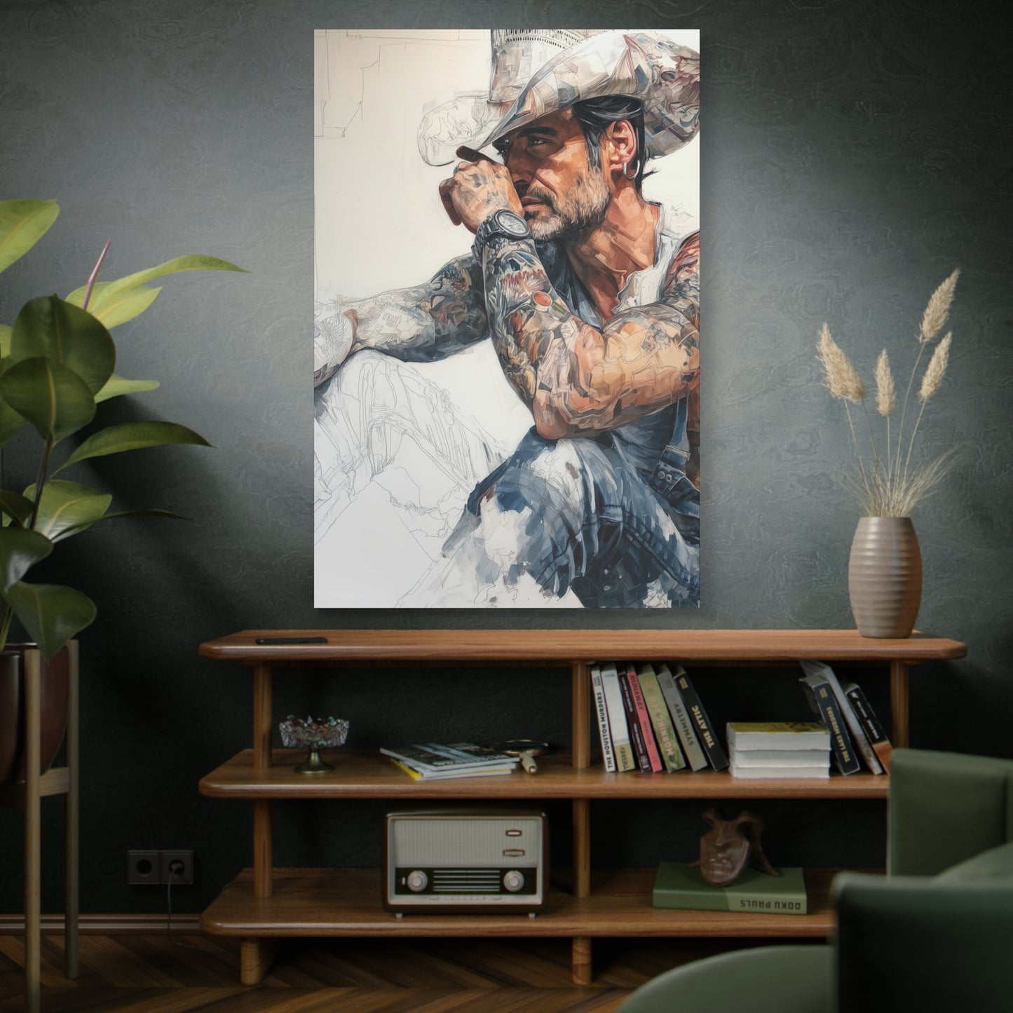 Gallery Wrapped Canvas, Wranglers and Wreckage Art Canvas, Erotic Pinup Art Canvas – Jace