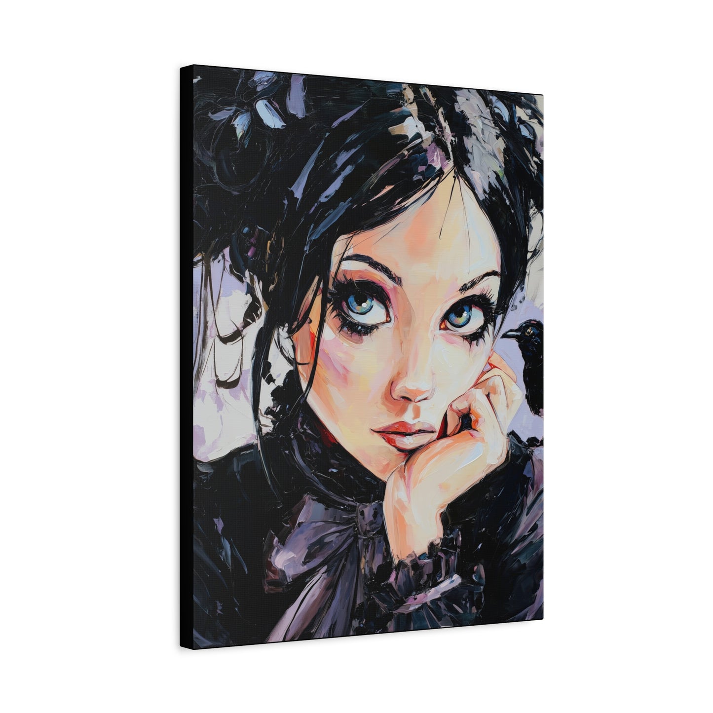 Gallery Wrapped Canvas, Myth and Bones Gothic Art Canvas, Dark Muse Canvas - Lark