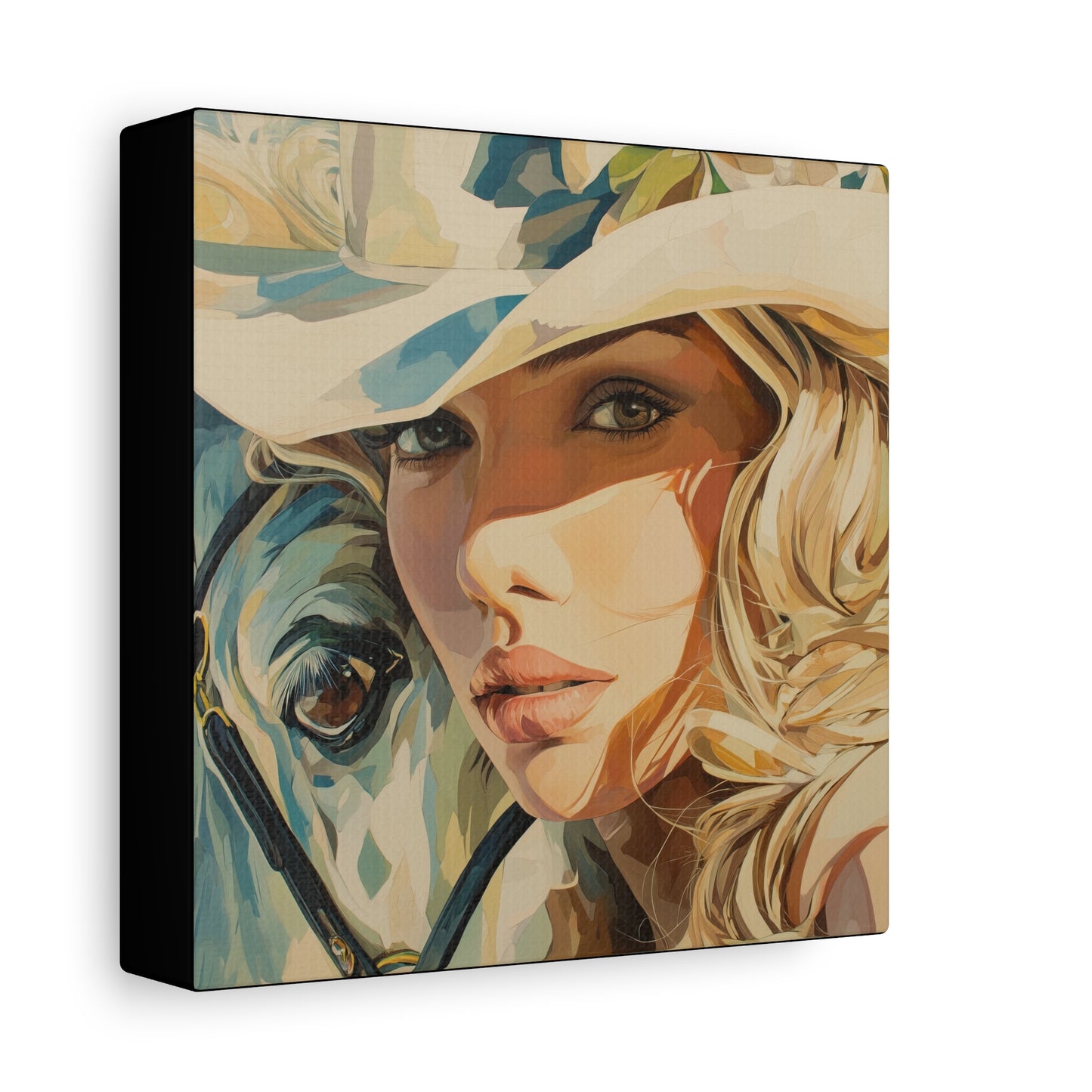 Gallery Wrapped Canvas, Wranglers and Wreckage Art Canvas, Erotic Pinup Art Canvas – Belle
