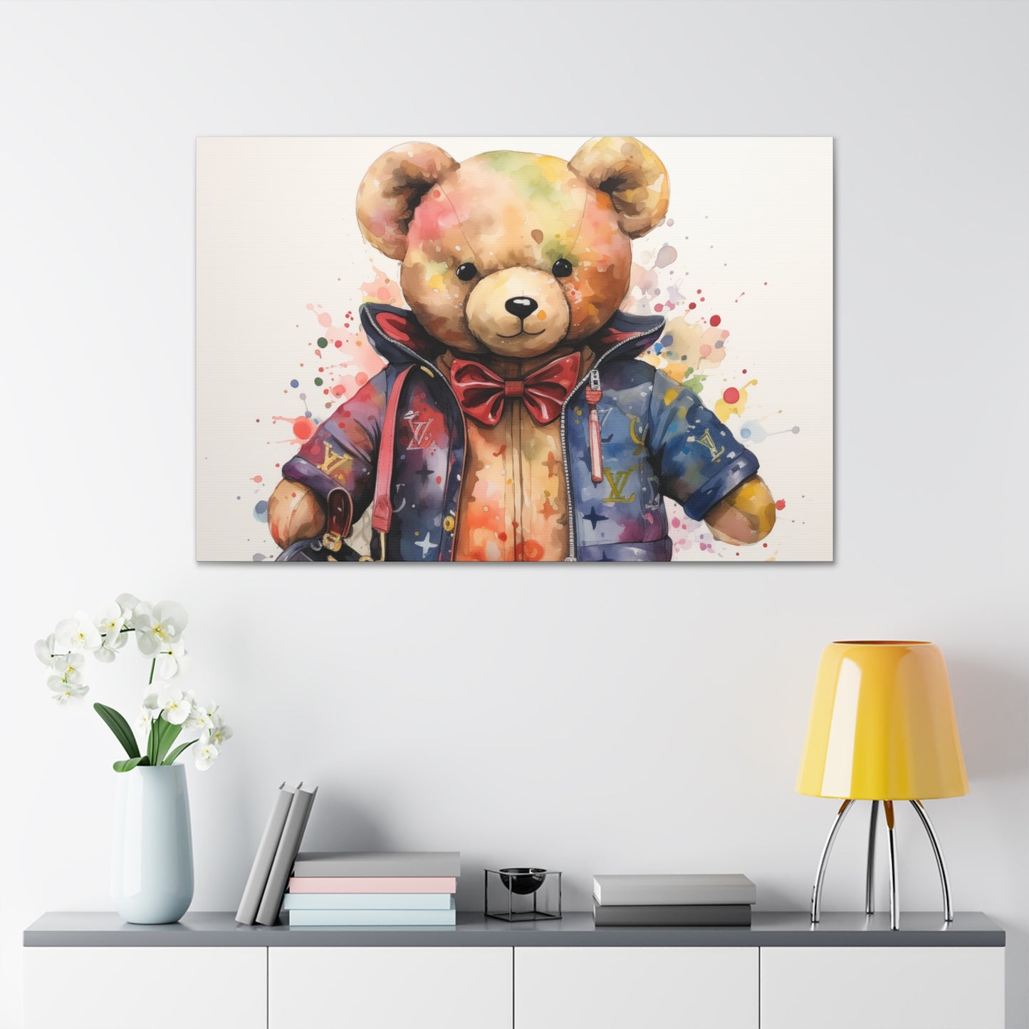 Canvas Gallery Wrap - LV Bear Wall Art - Drip