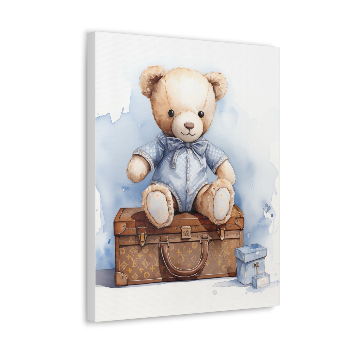 Canvas Gallery Wrap - LV Bear Wall Art - Blu