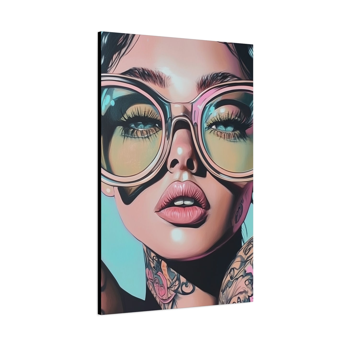 Canvas Gallery Wrap, Ladies in Lenses Wall Art, Abstract Femme Girl Art - Kiki