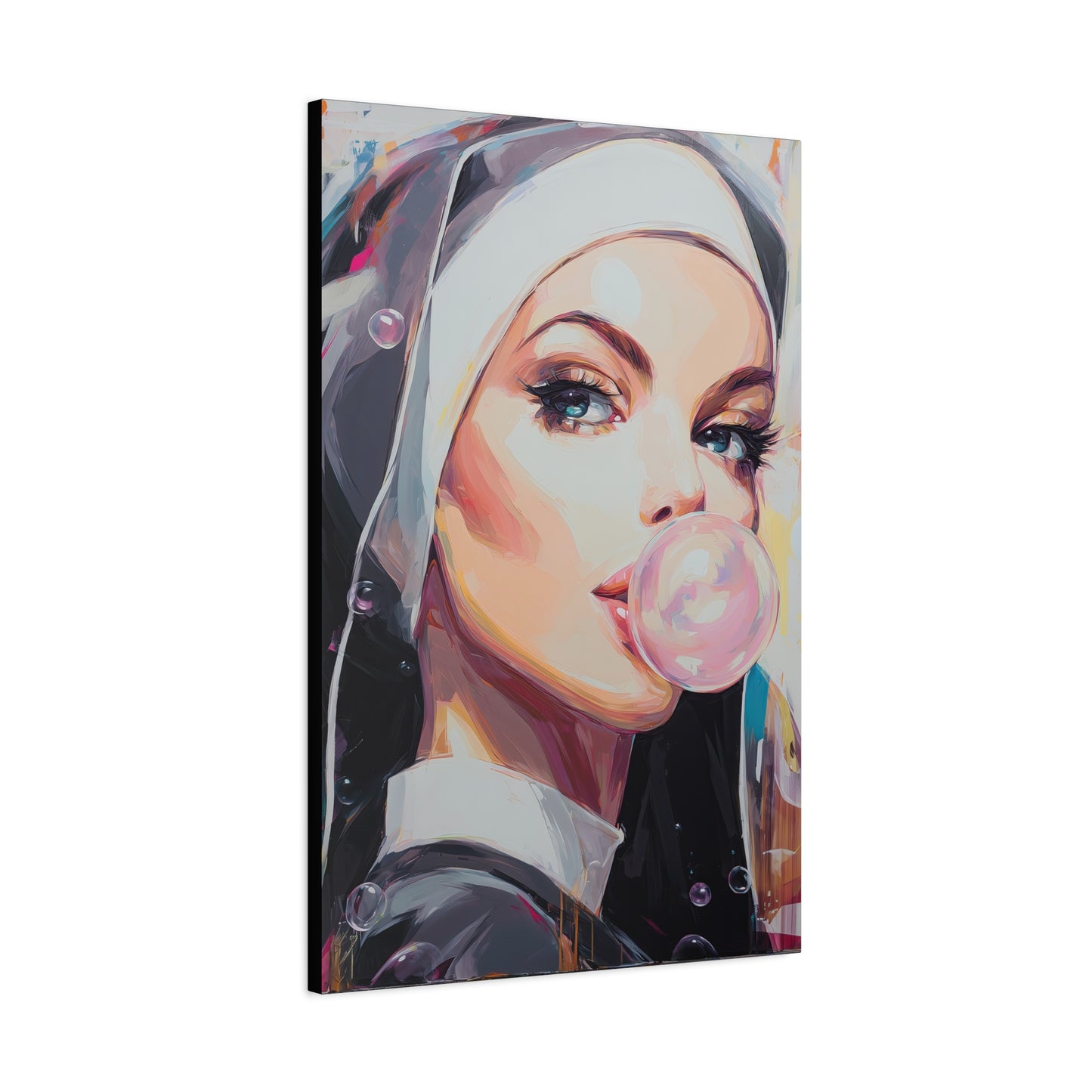 Gallery Wrapped Canvas, Habits and Heresy Art Canvas, Naughty Nuns Art Canvas – Sister Justina