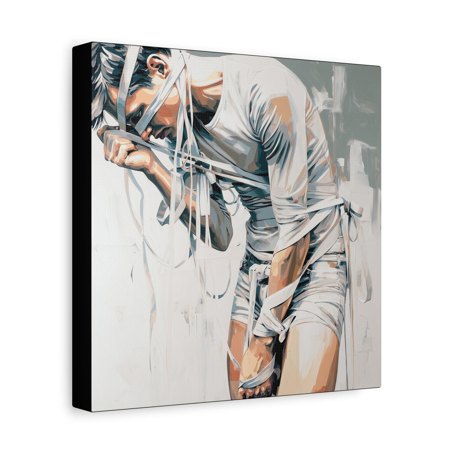 Gallery Wrapped Canvas, Ropes and Reverence Art Canvas, Erotic Shibari Art Canvas – Armand