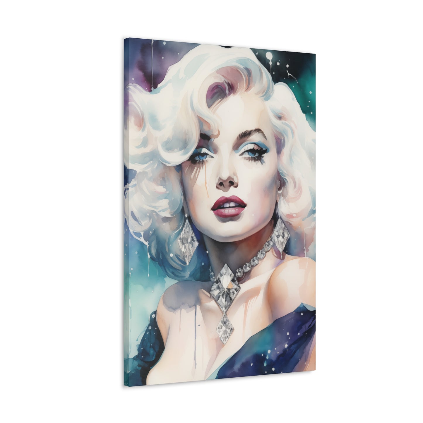 Canvas Wall Art, Gallery Wrapped Pop Art, Celebrity Wall Art – Marilyn Monroe - Diamonds