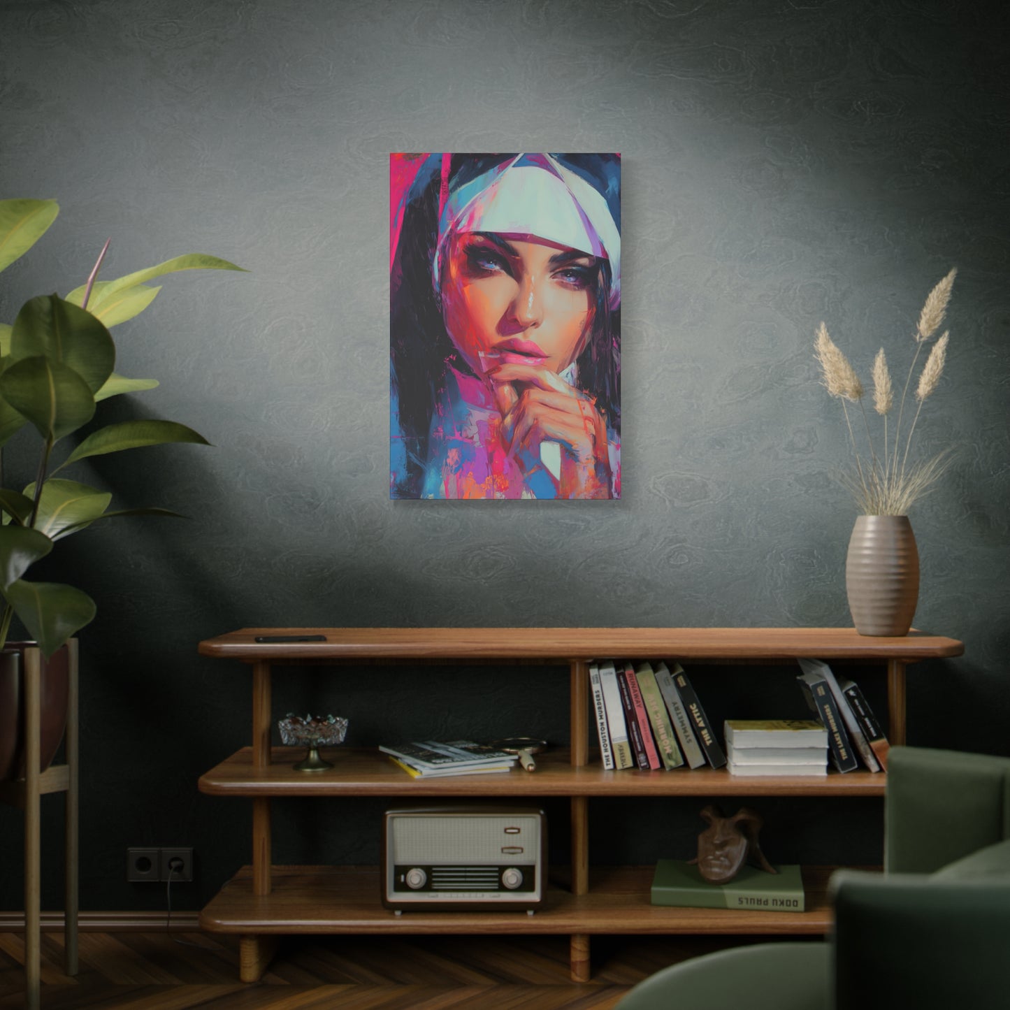 Gallery Wrapped Canvas, Habits and Heresy Art Canvas, Naughty Nuns Art Canvas – Sister Lucienne