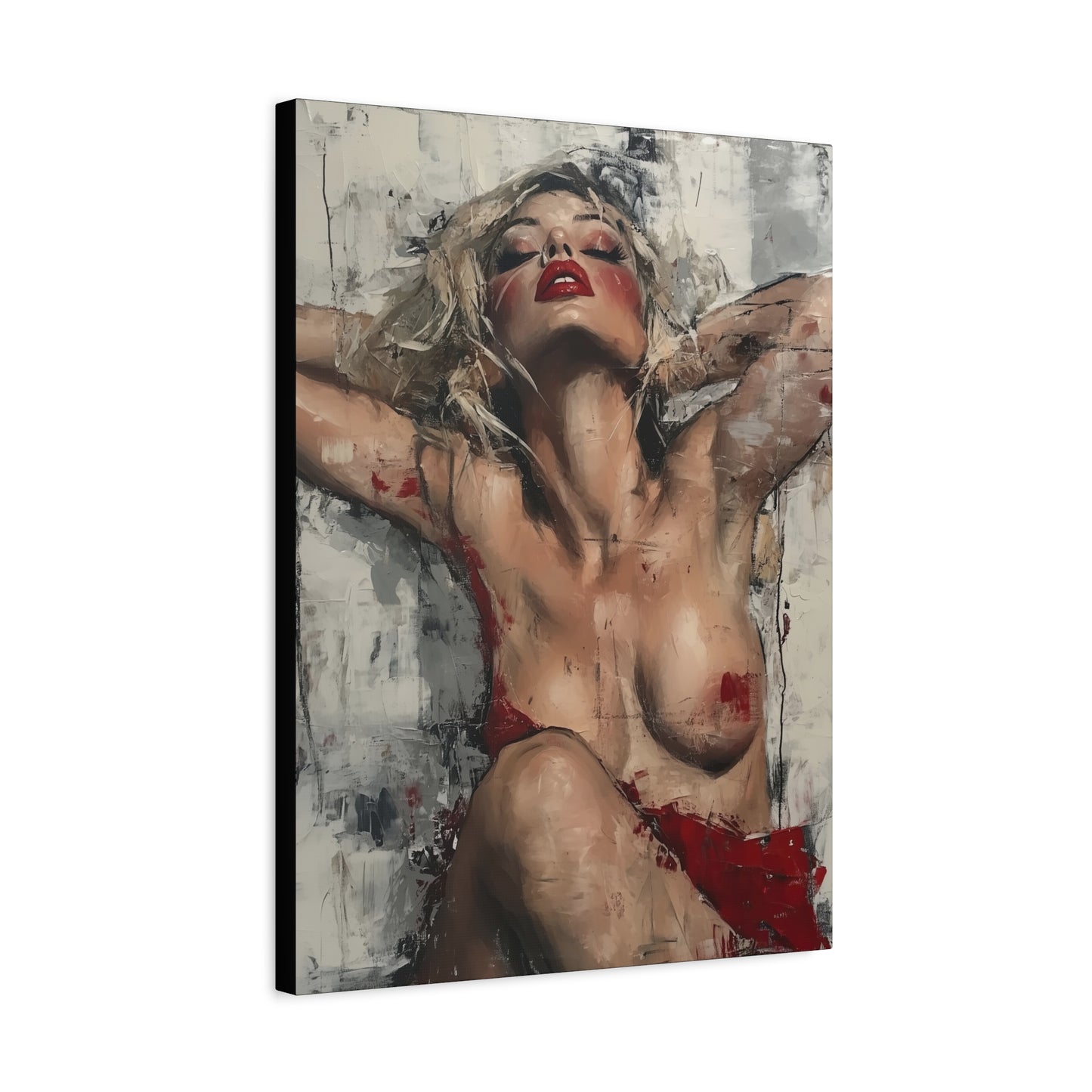 Gallery Wrapped Canvas, Guilt and Grit Adult Art Canvas, Erotic Pinup Art Canvas – Seraphine