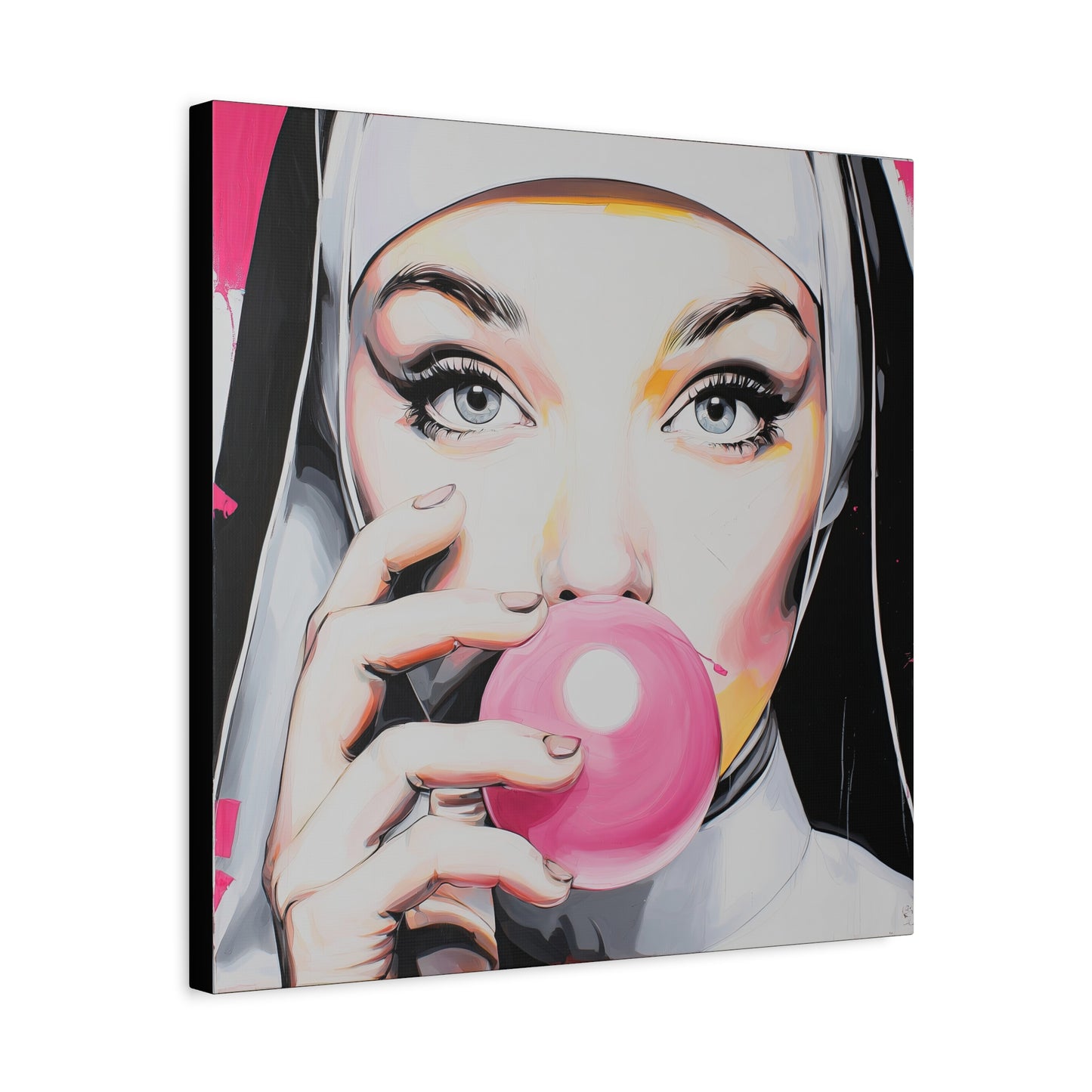 Gallery Wrapped Canvas, Habits and Heresy Art Canvas, Naughty Nuns Art Canvas – Sister Gloria